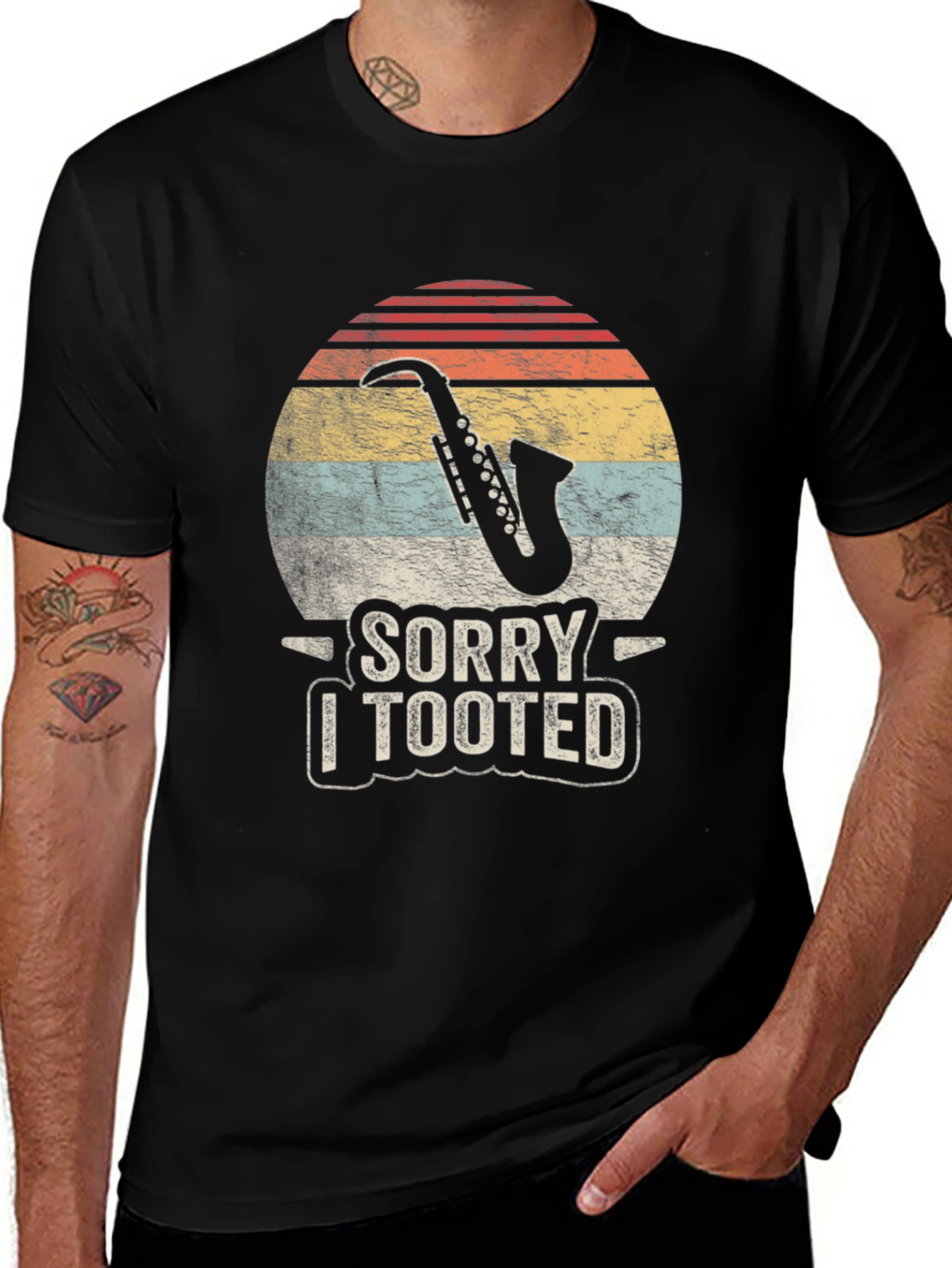 Variant 8 of Sorry I Tooted Saxophone Graphic Tee