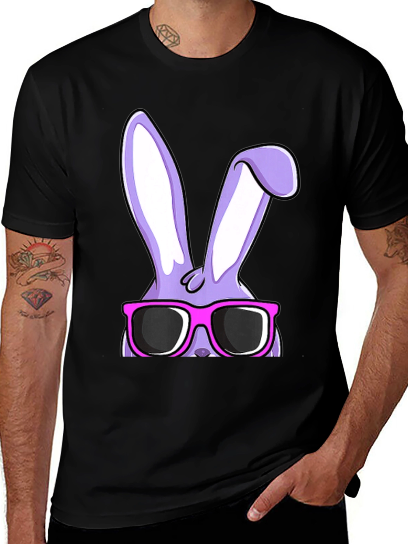 Variant 4 of Cool Bunny Tee - Easter Fun!