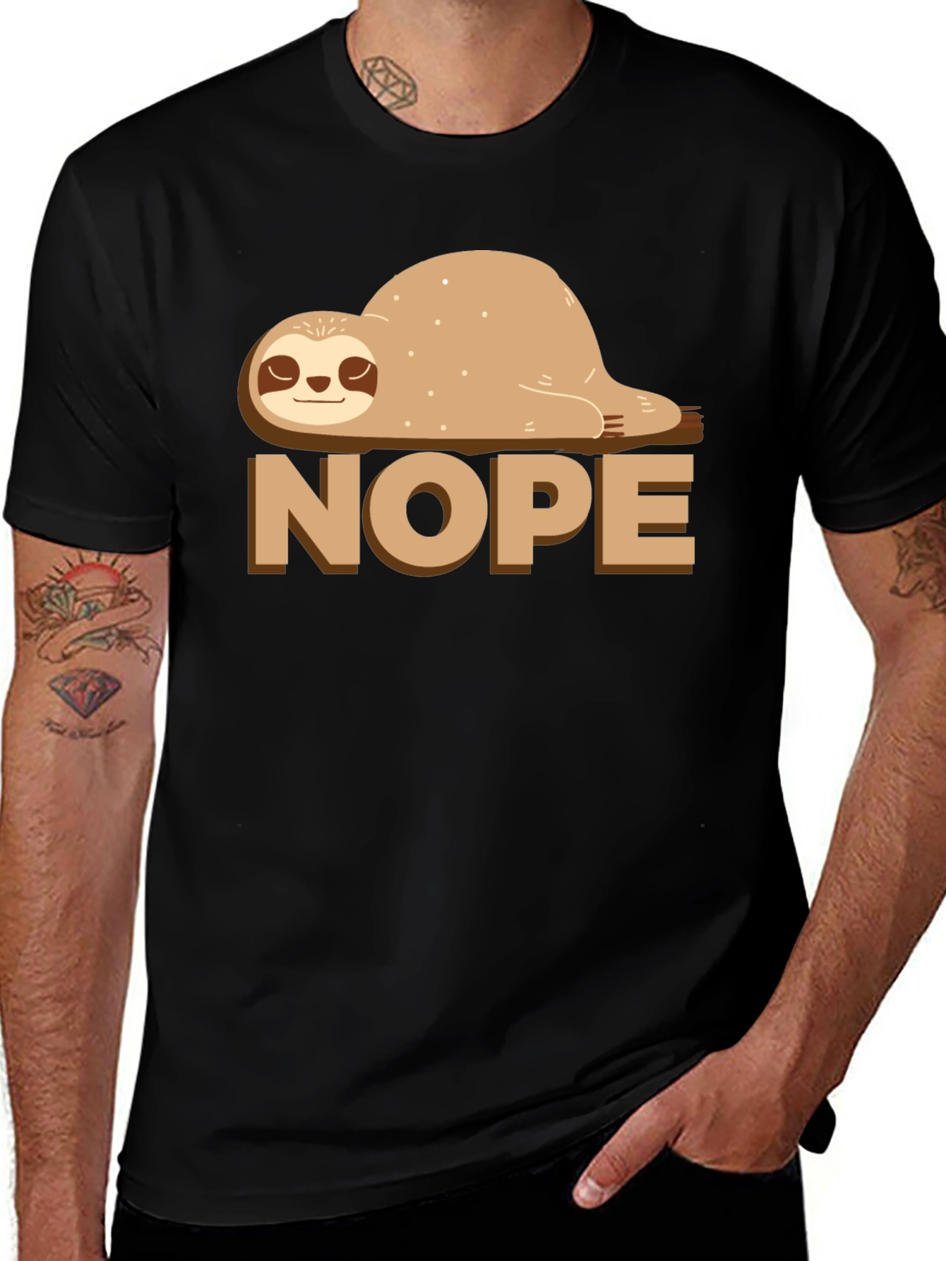 Variant 26 of Nope Sloth T-Shirt Funny Lazy Animal Tee
