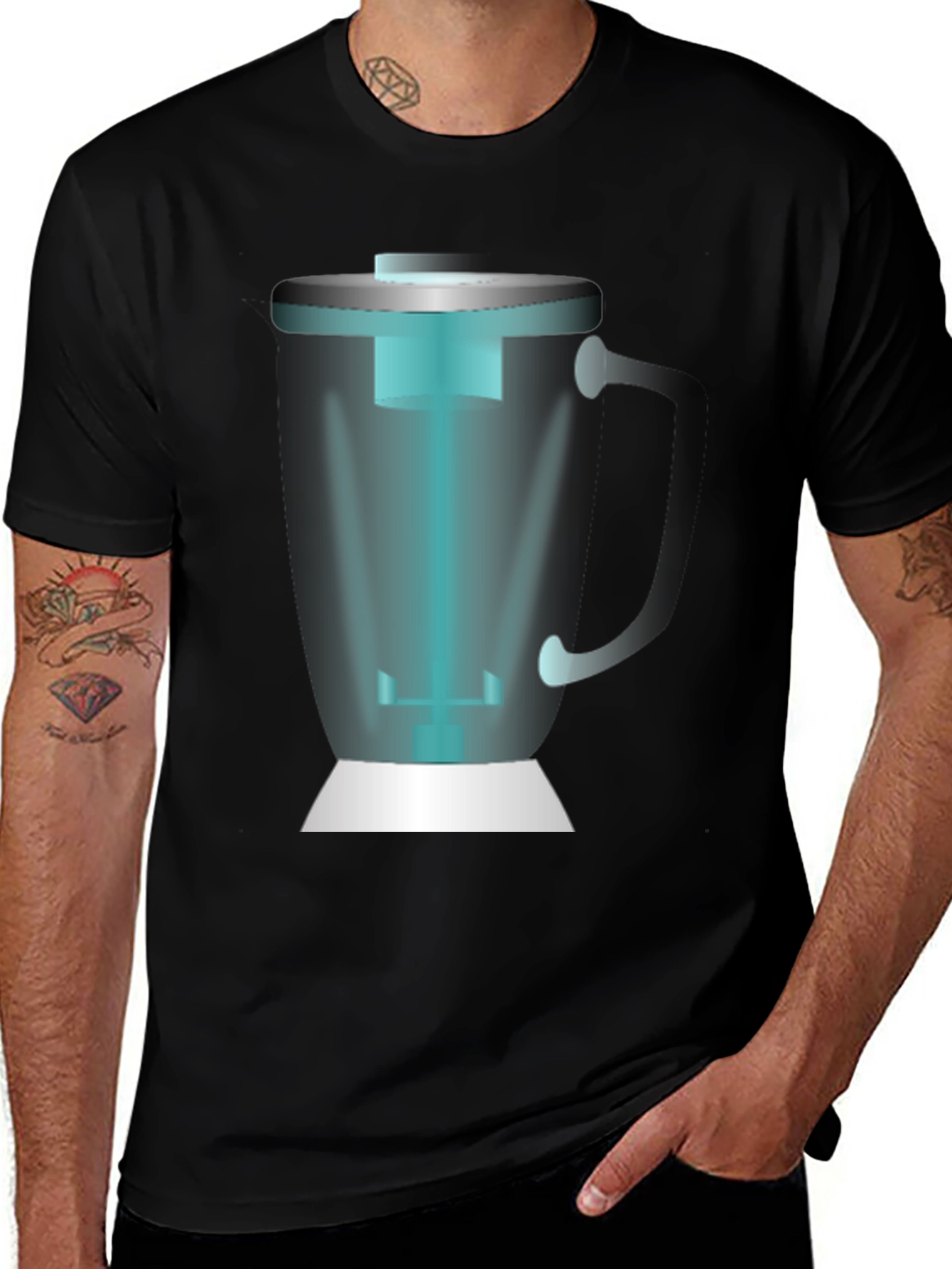 Variant 9 of Blender Graphic Black T-Shirt