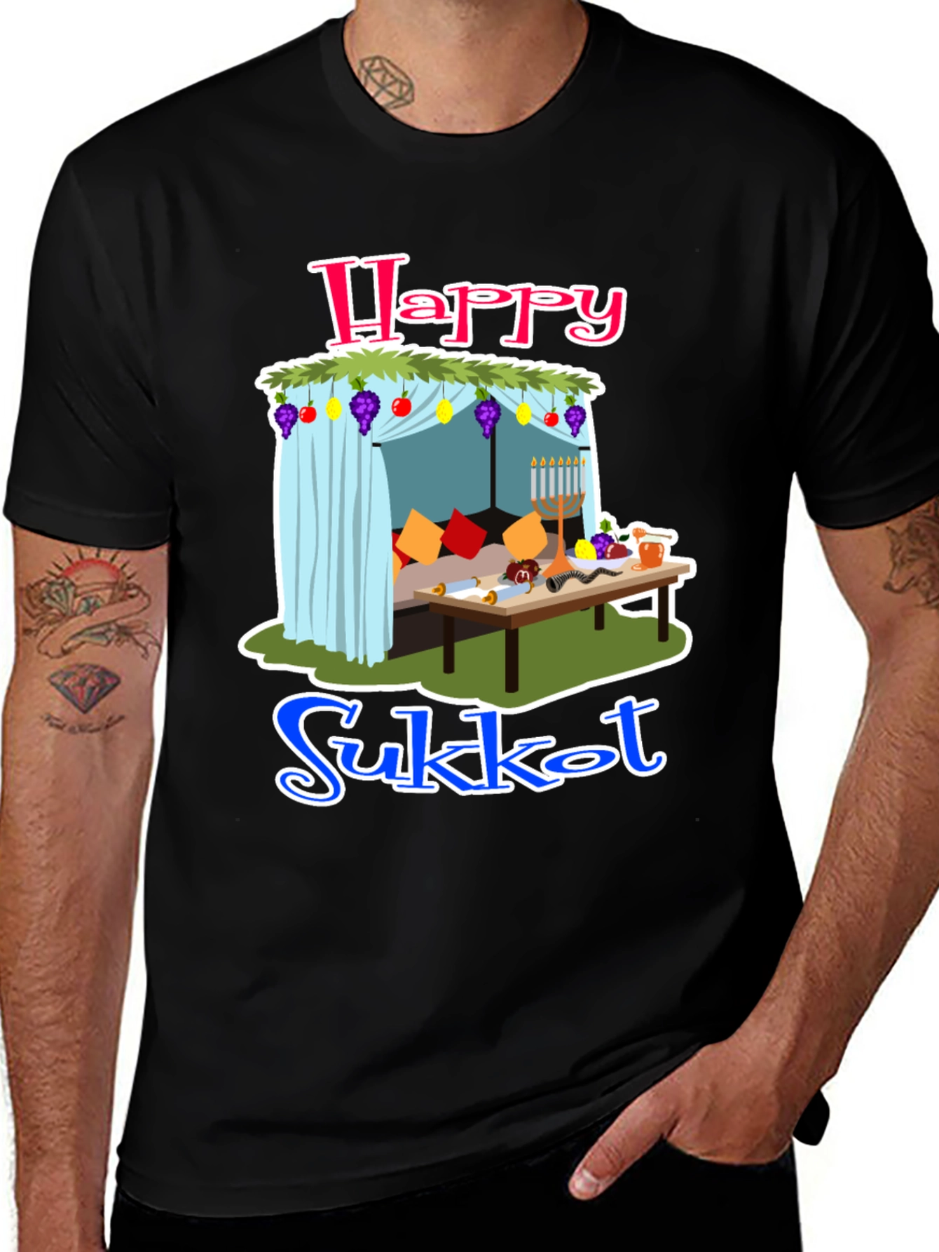 Happy Sukkot T-Shirt Jewish Holiday Apparel