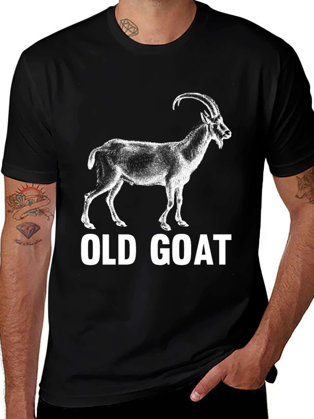 Variant 8 of Old Goat T-Shirt - Unique Animal Graphic Tee