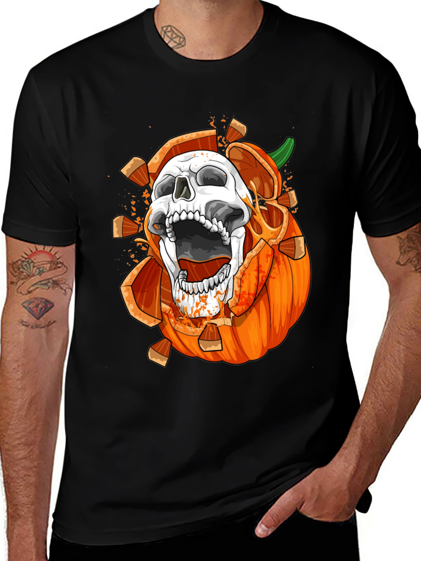 Skull Pumpkin Graphic Tee