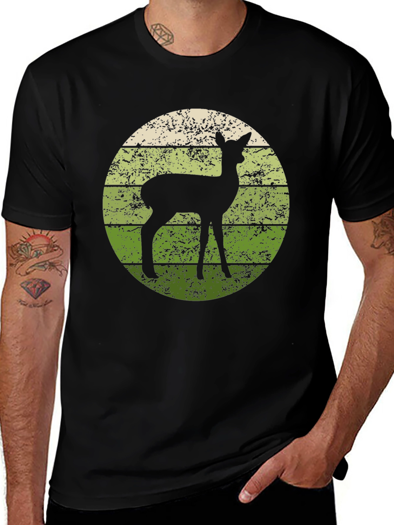 Variant 11 of Retro Deer Graphic T-Shirt