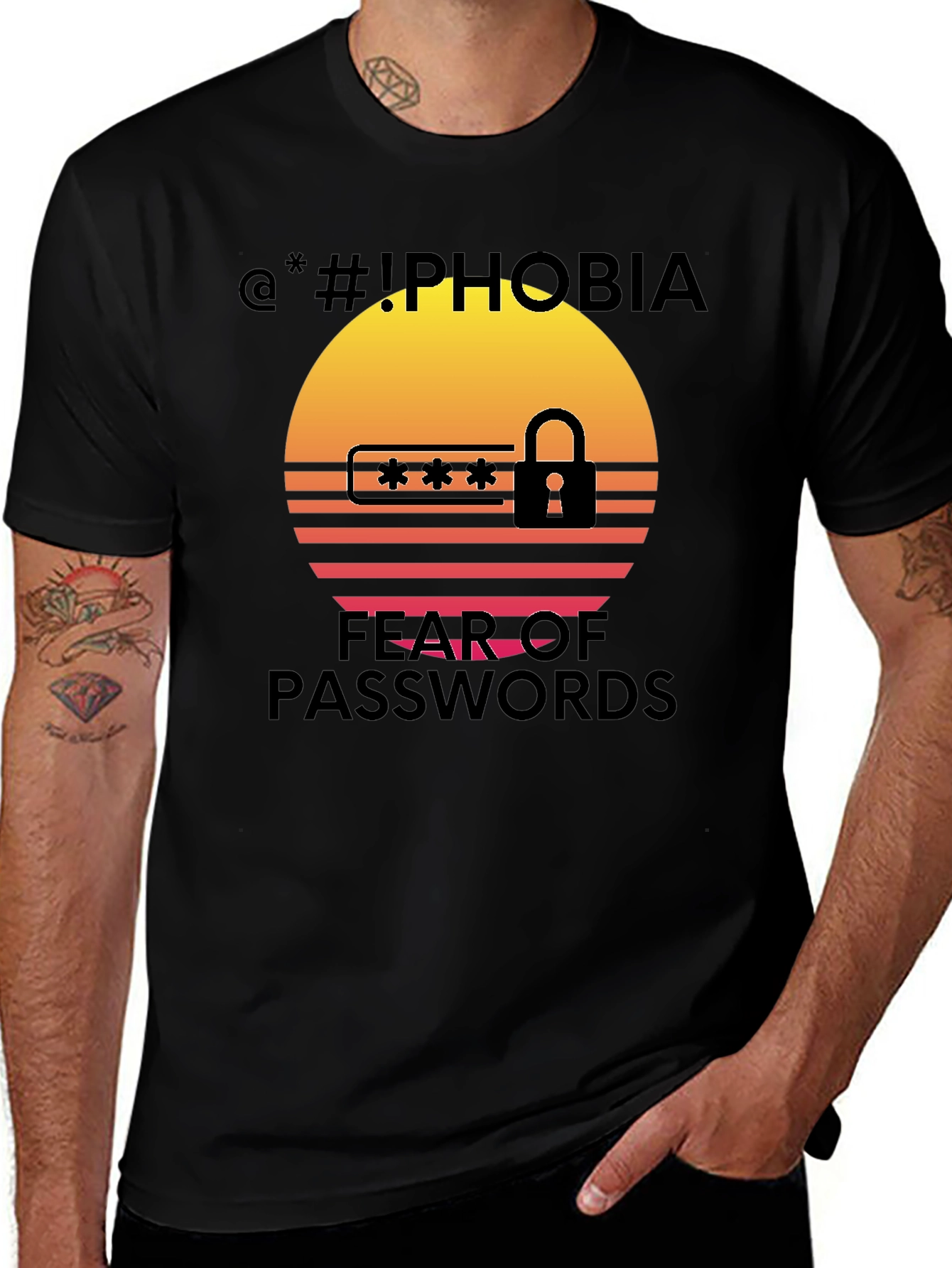 Iphobia Fear of Passwords Graphic Tee