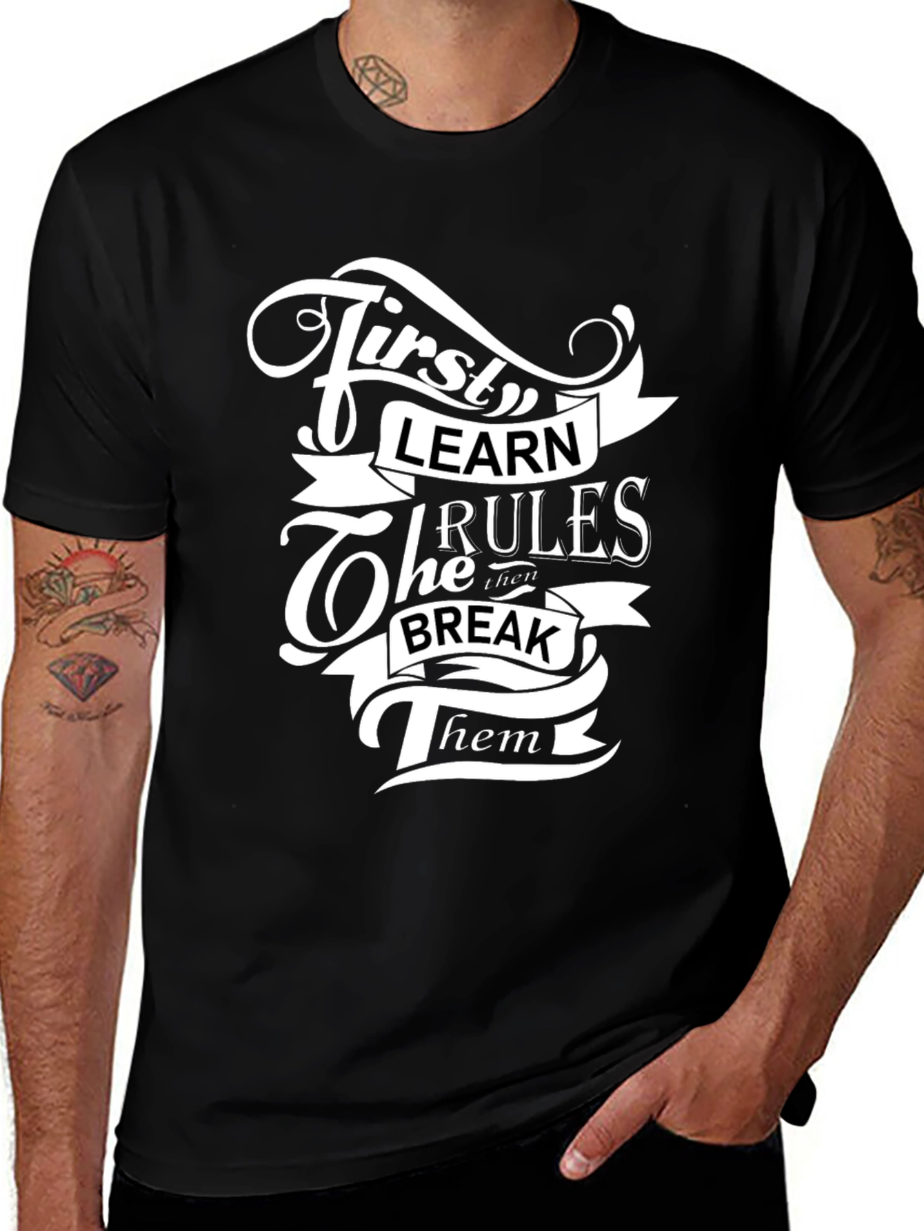 Variant 10 of First Learn the Rules Graphic T-Shirt