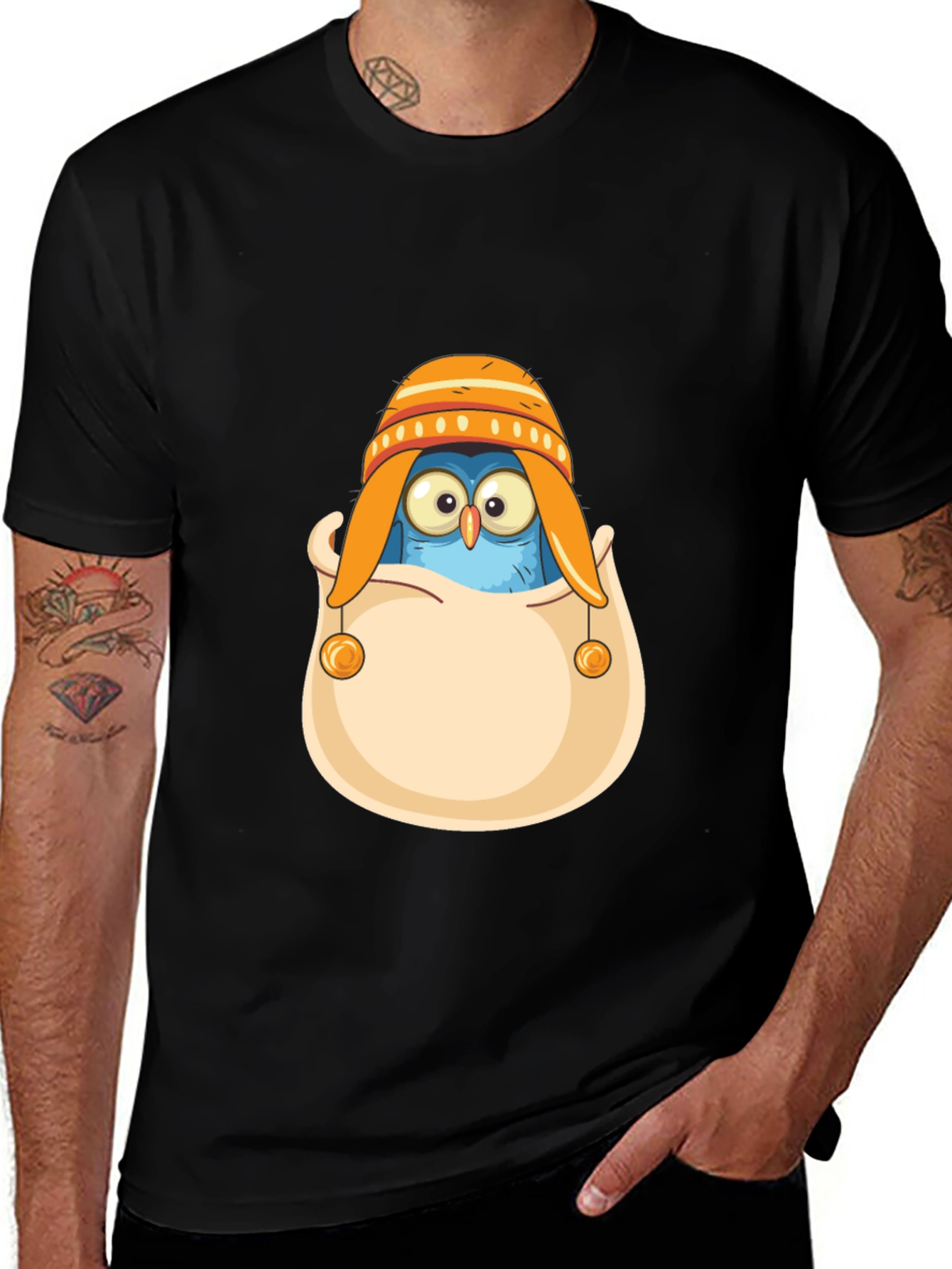 Variant 4 of Cartoon Owl T-Shirt - Unique Graphic Tee
