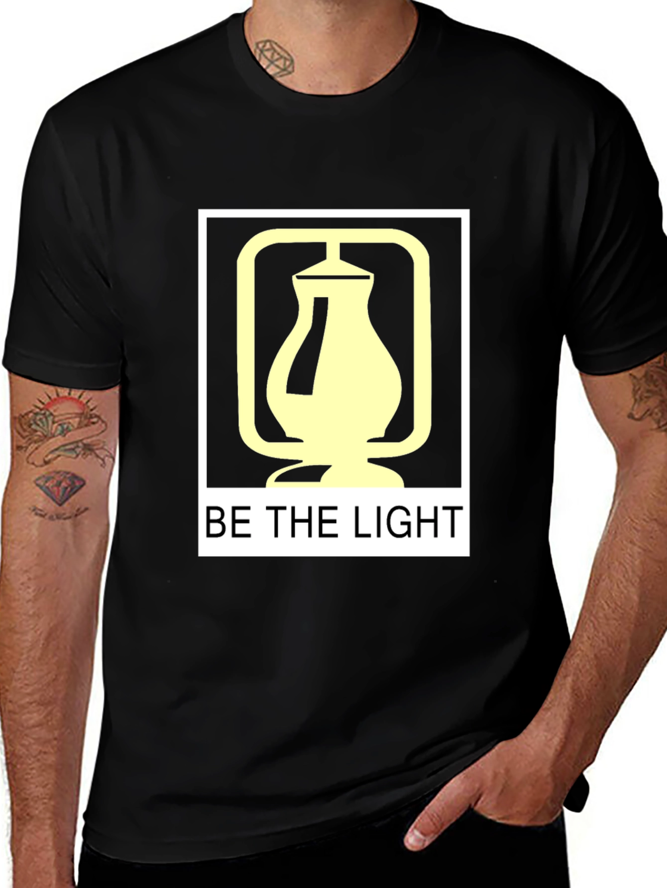 Variant 20 of Be The Light Graphic Tee - Black