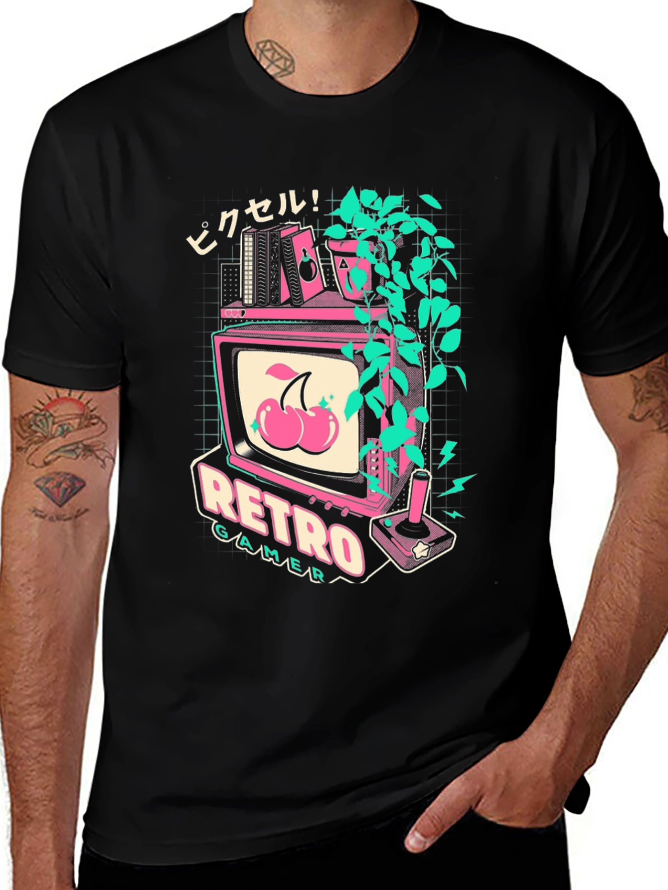 Variant 26 of Retro Gamer Black T-Shirt