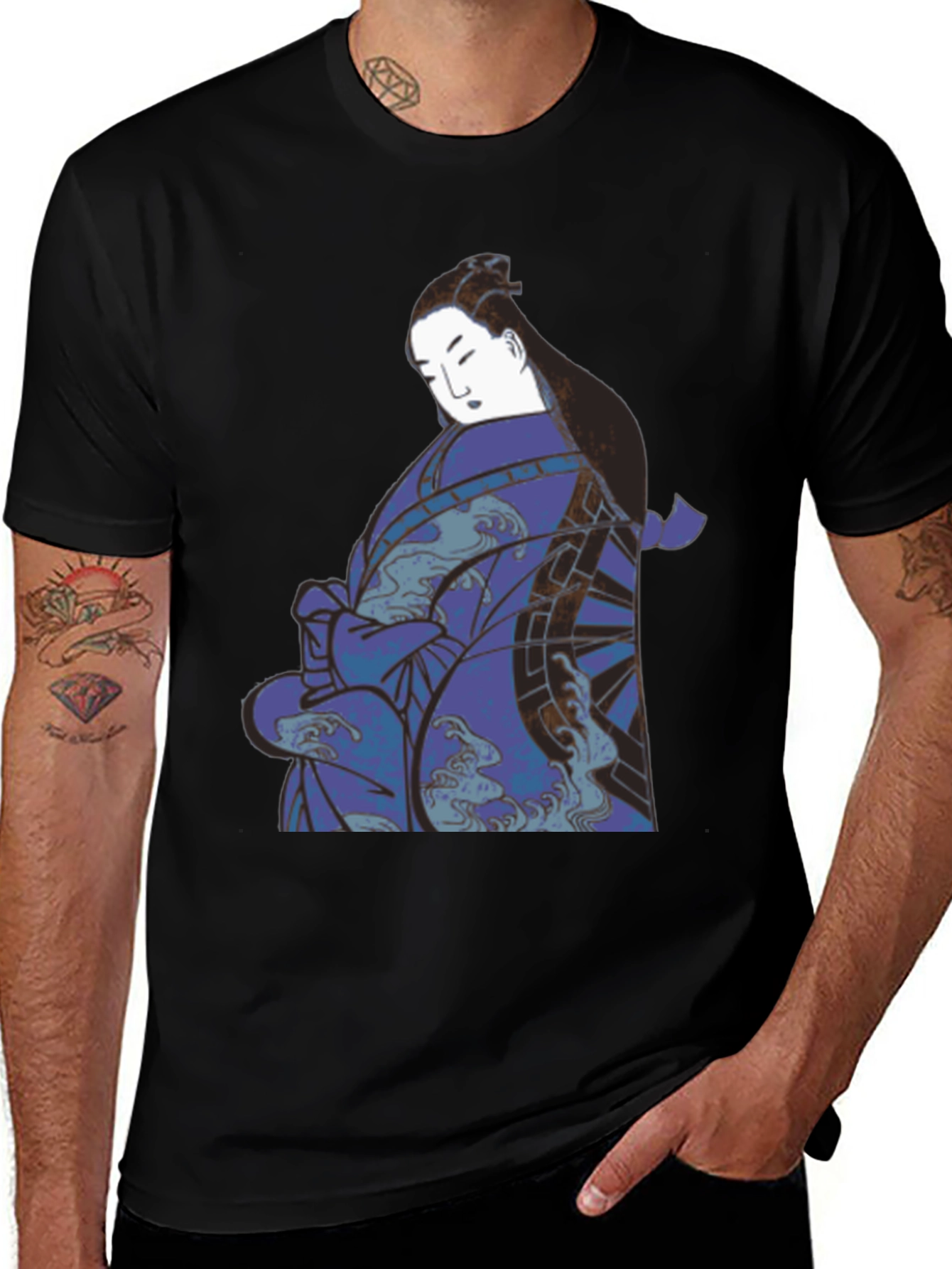 Variant 13 of Japanese Art T-Shirt - Black