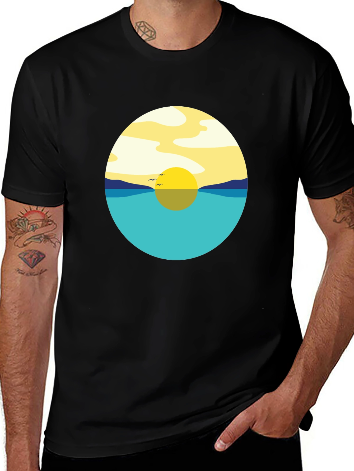 Variant 10 of Sunset Graphic Tee - Stylish Comfort