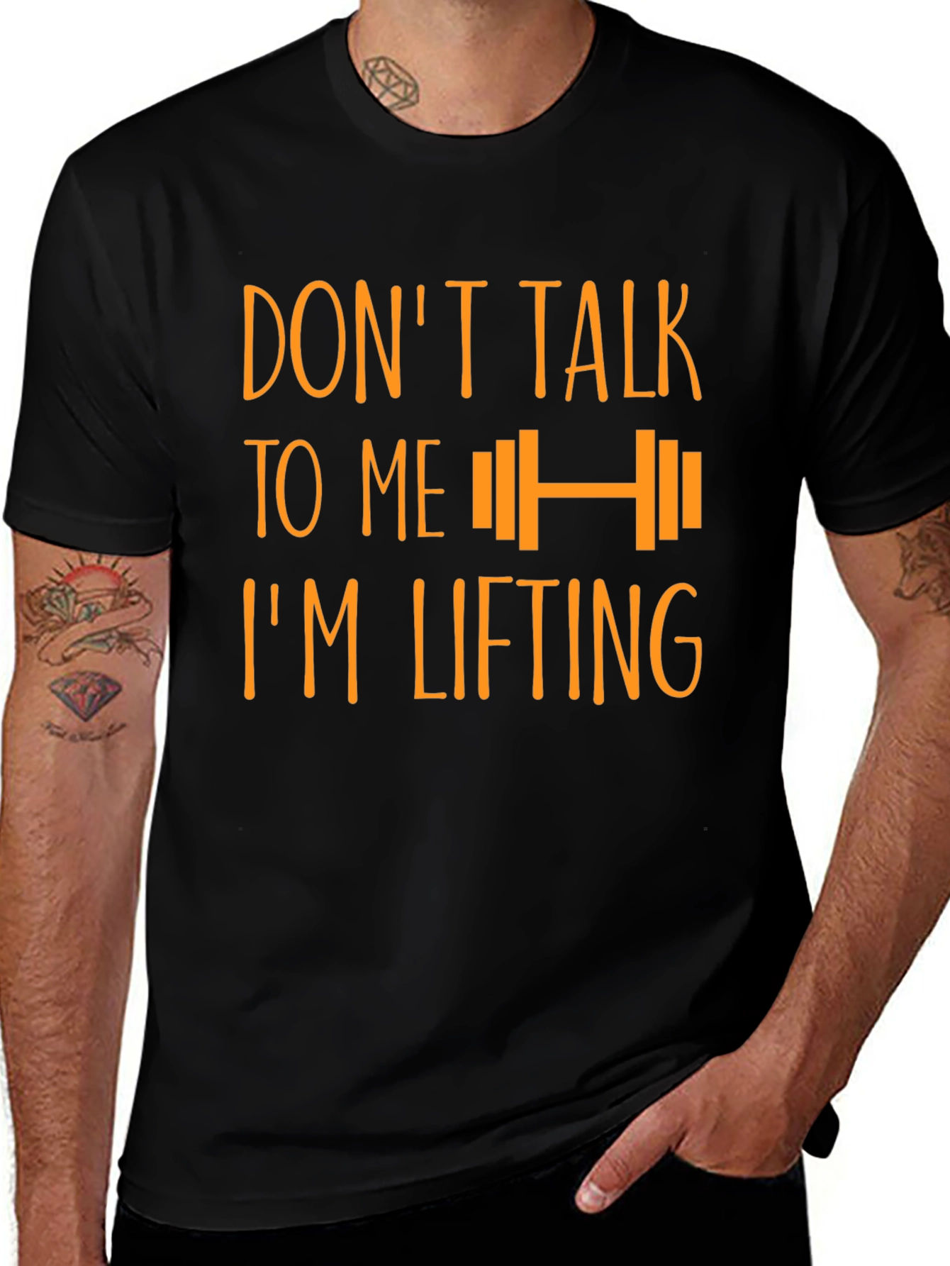 Variant 10 of Funny Workout Shirt - Don't Talk To Me, I'm Lifting