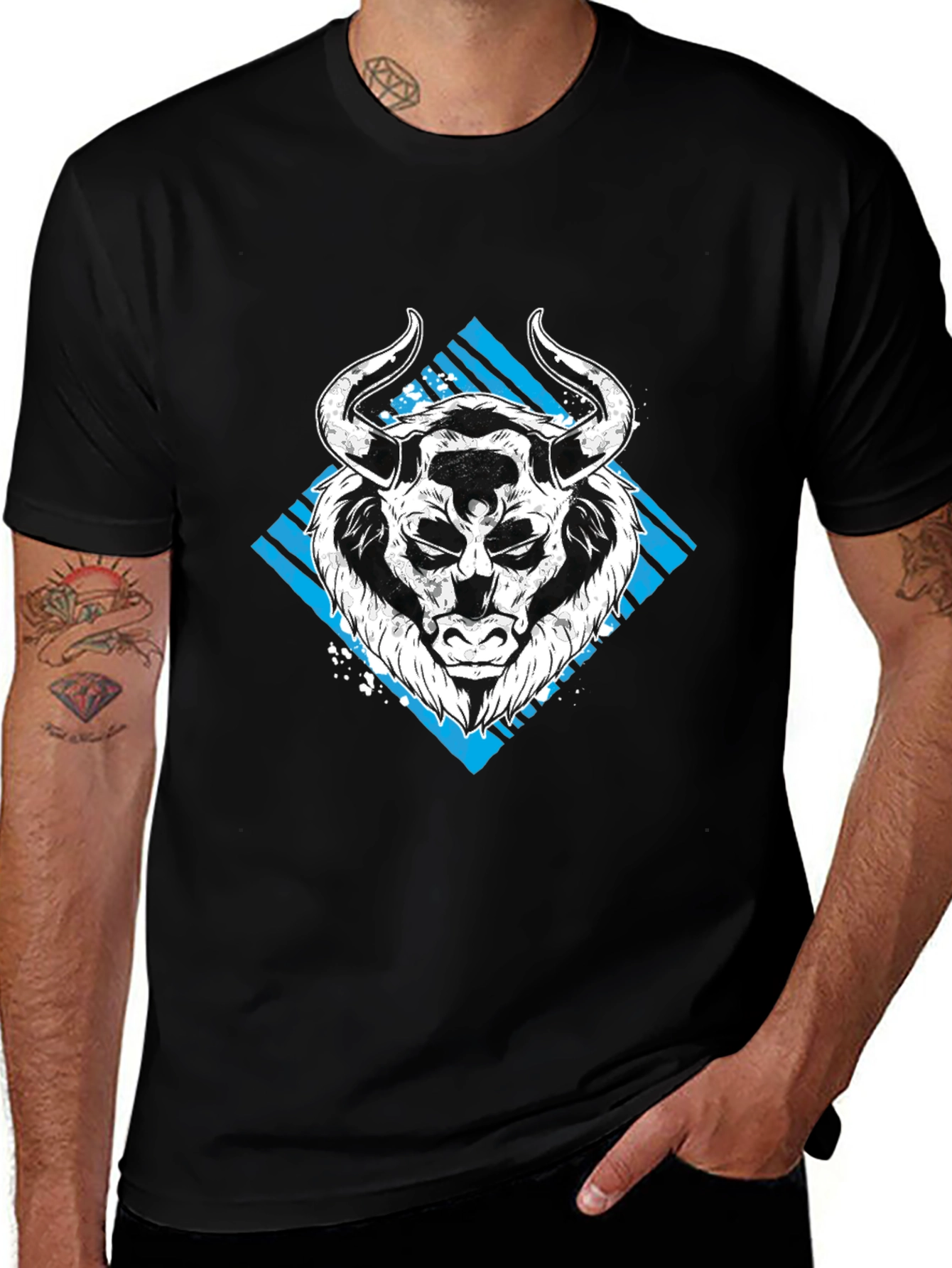 Variant 4 of Black Bull Graphic Tee - Cool Design, Comfortable Fit