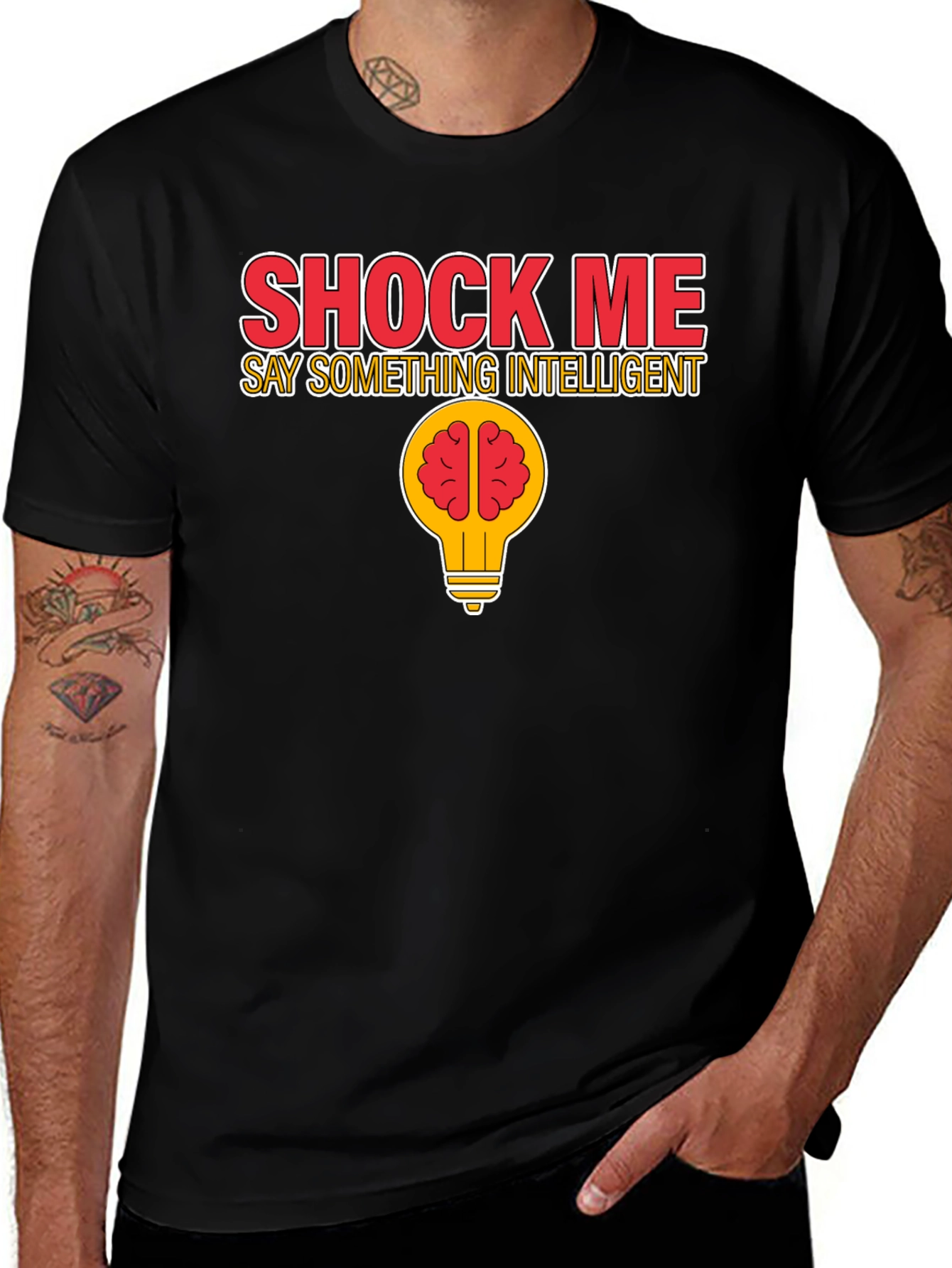 Variant 29 of Shock Me Intelligent Brain Lightbulb T-Shirt