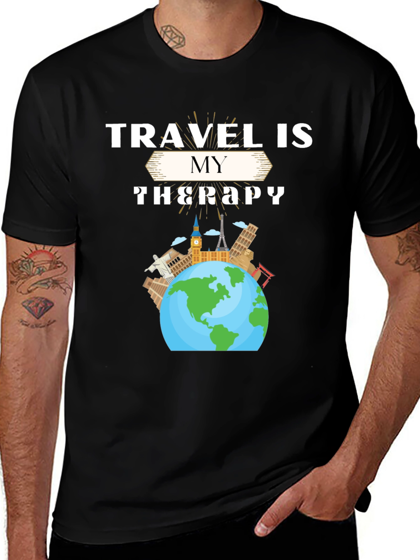 Variant 4 of Travel Is My Therapy Graphic Tee