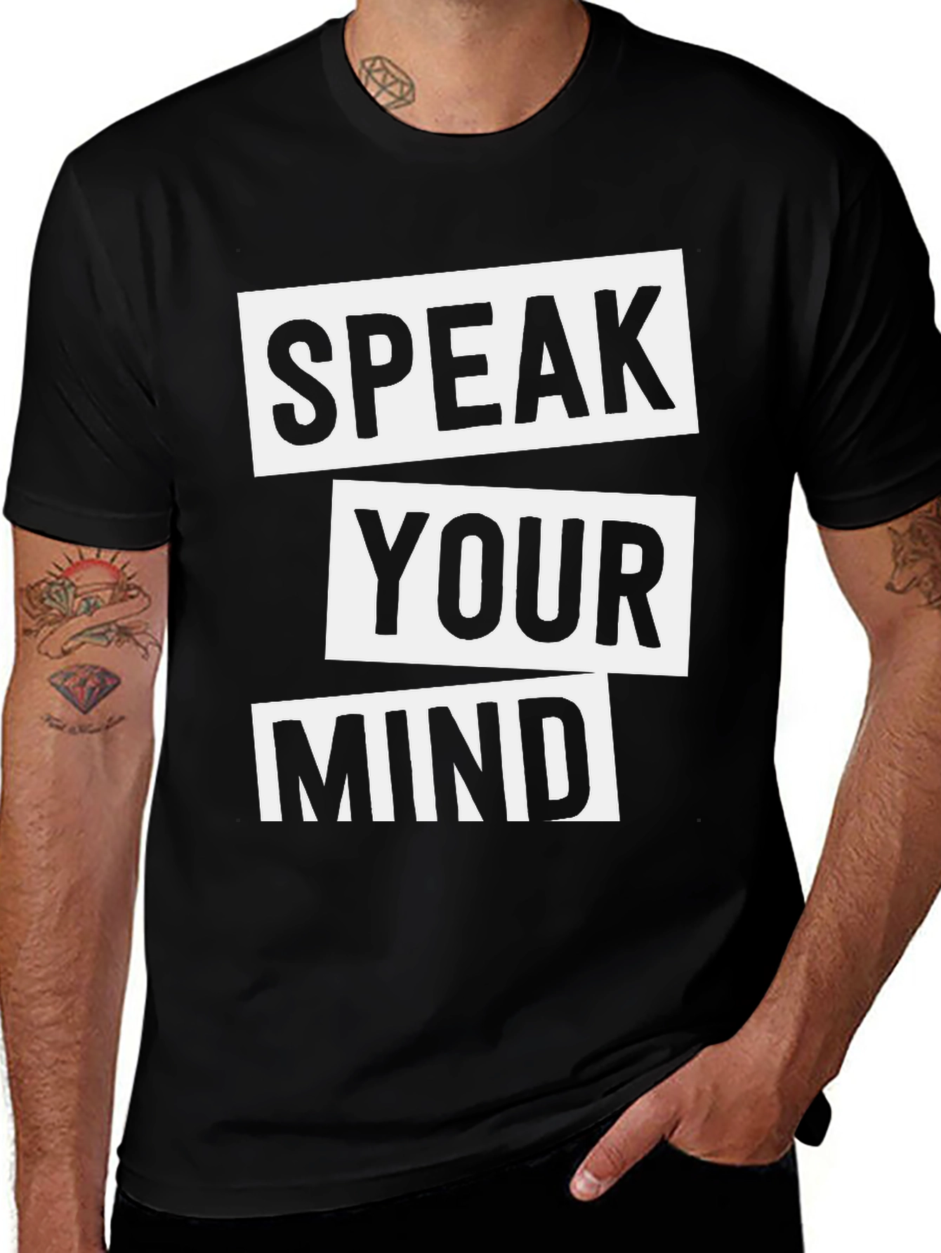 Variant 16 of Speak Your Mind Graphic Tee - Bold Statement Shirt