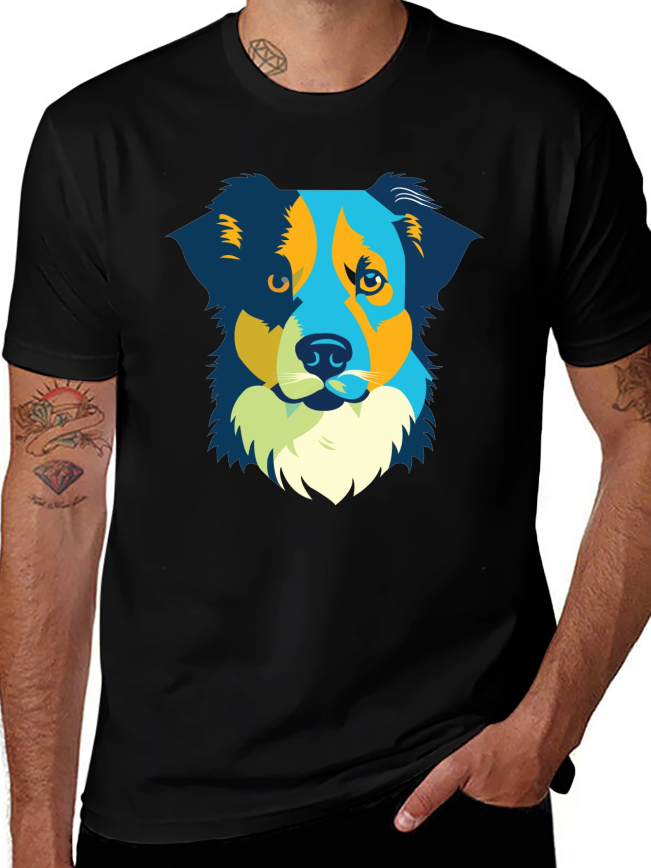 Variant 20 of Dog Graphic Tee - Unique Colorful Design