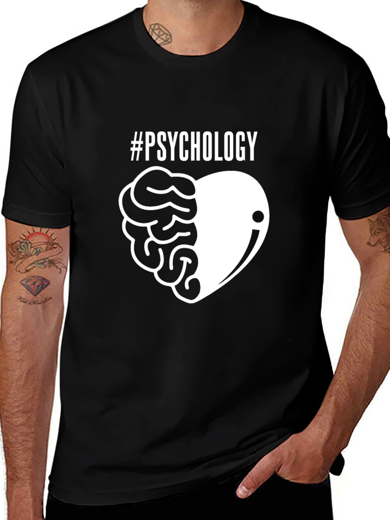 Variant 5 of Psychology Brain & Heart T-Shirt