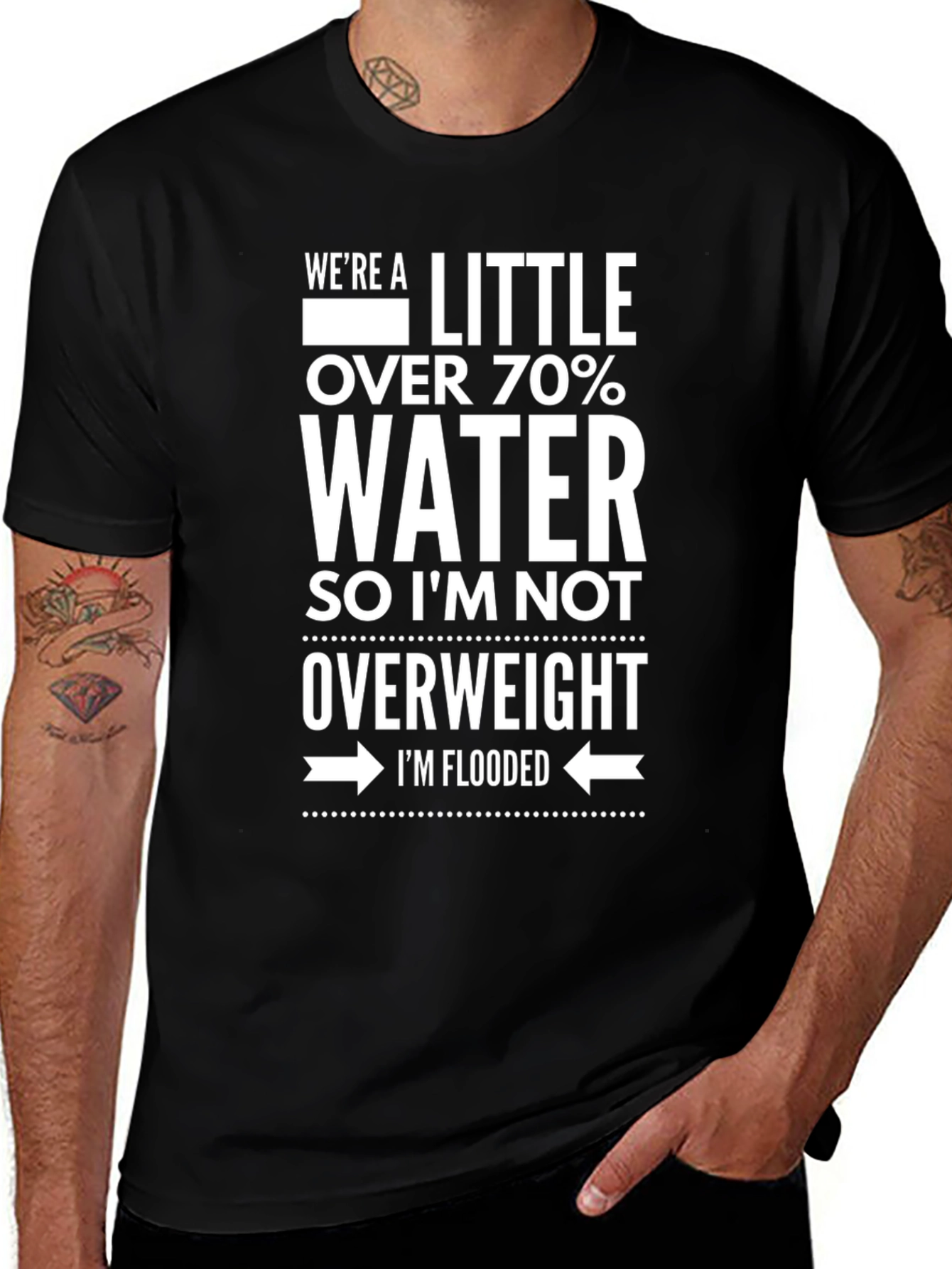 Variant 18 of Funny "We're 70% Water" Graphic T-Shirt