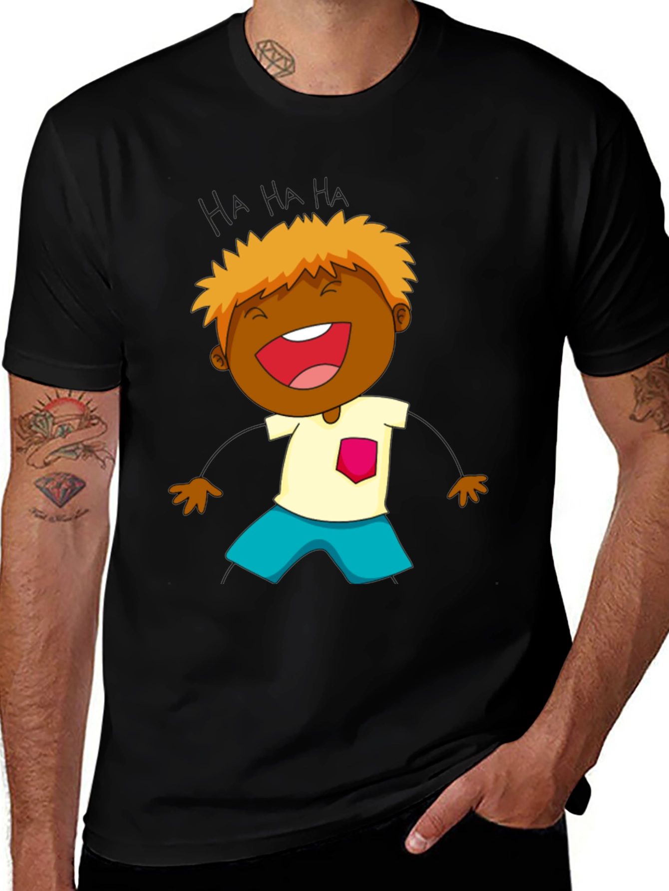 Variant 11 of Laughing Cartoon Boy Graphic Tee