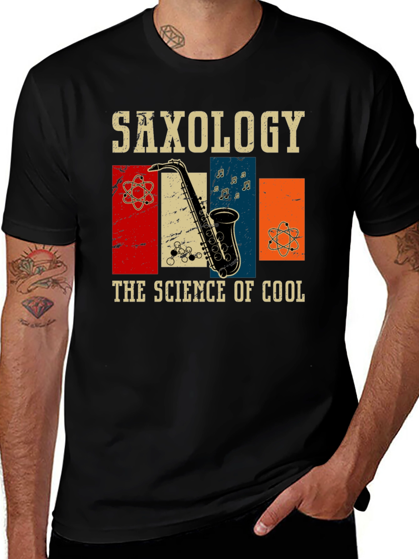 Variant 9 of Saxology Science of Cool Graphic T-Shirt