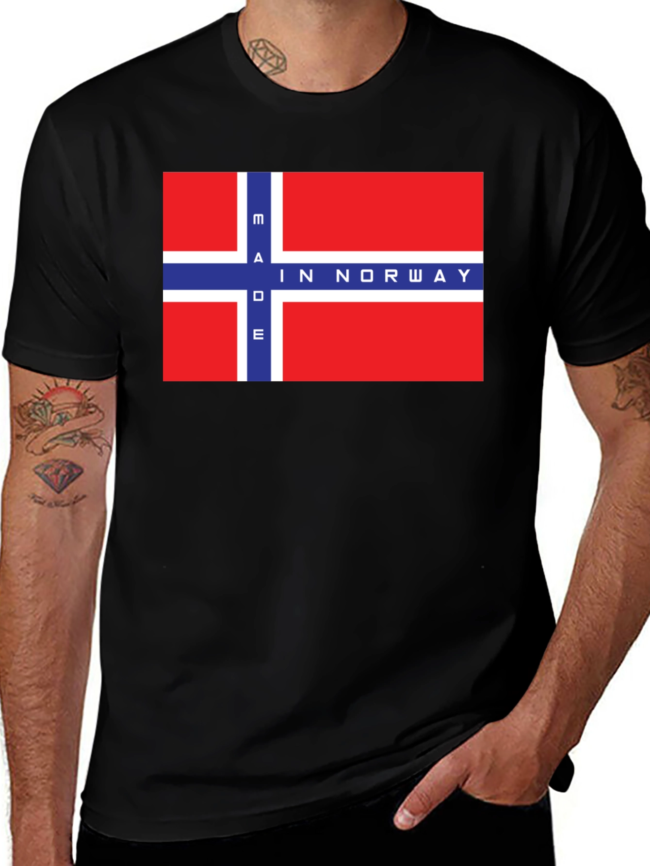 Variant 25 of Made in Norway Flag T-Shirt