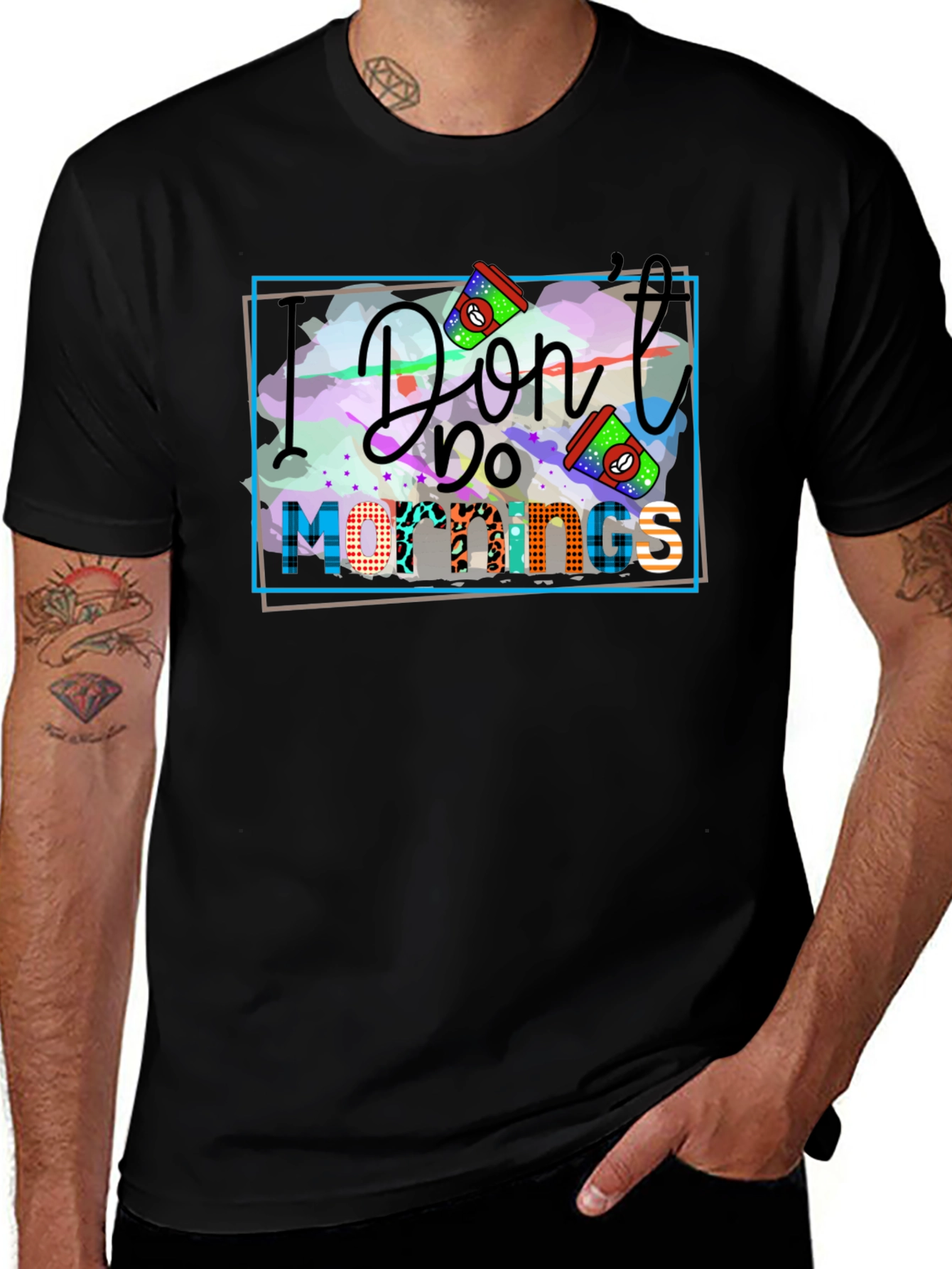 Variant 7 of I Don't Do Mornings Graphic Tee