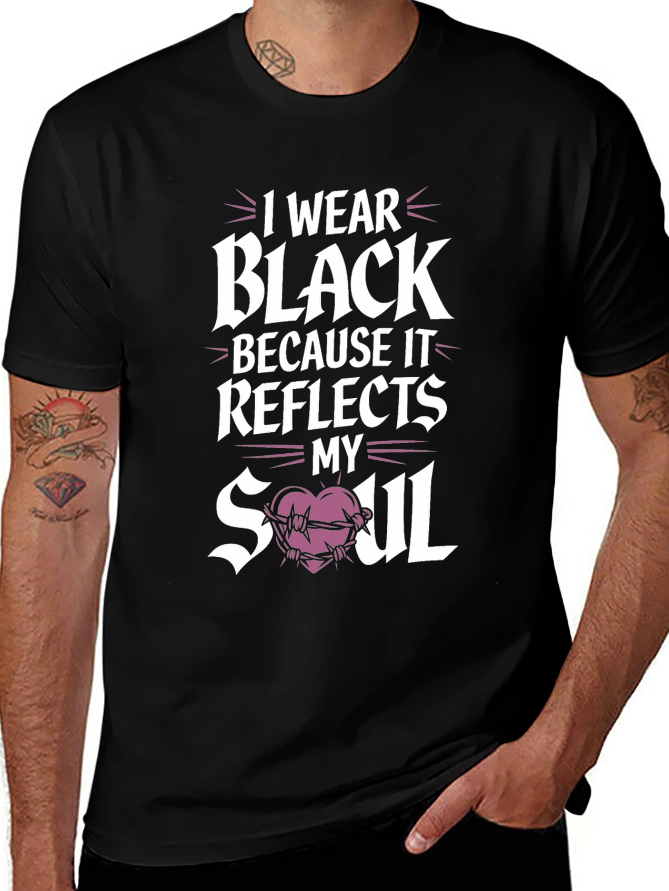 Variant 17 of I Wear Black Because It Reflects My Soul T-Shirt