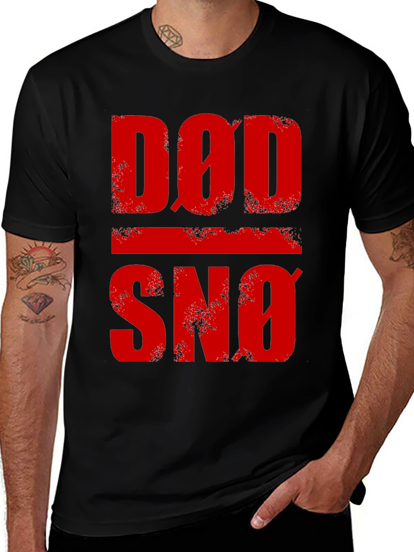 Variant 3 of DOD SNØ Graphic Tee - Black Cotton Casual