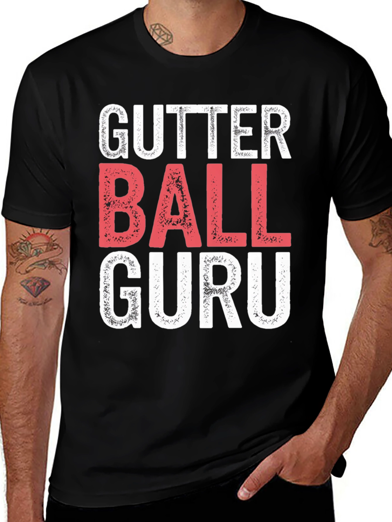 Gutter Ball Guru T-Shirt - Funny Bowling Tee