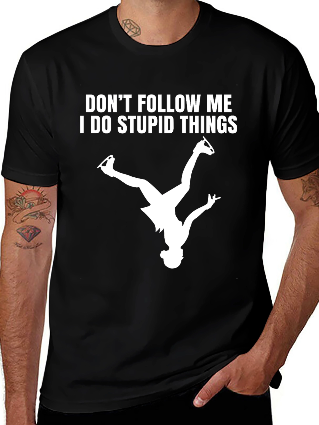 Variant 16 of Funny Ice Skating T-Shirt - Don't Follow Me