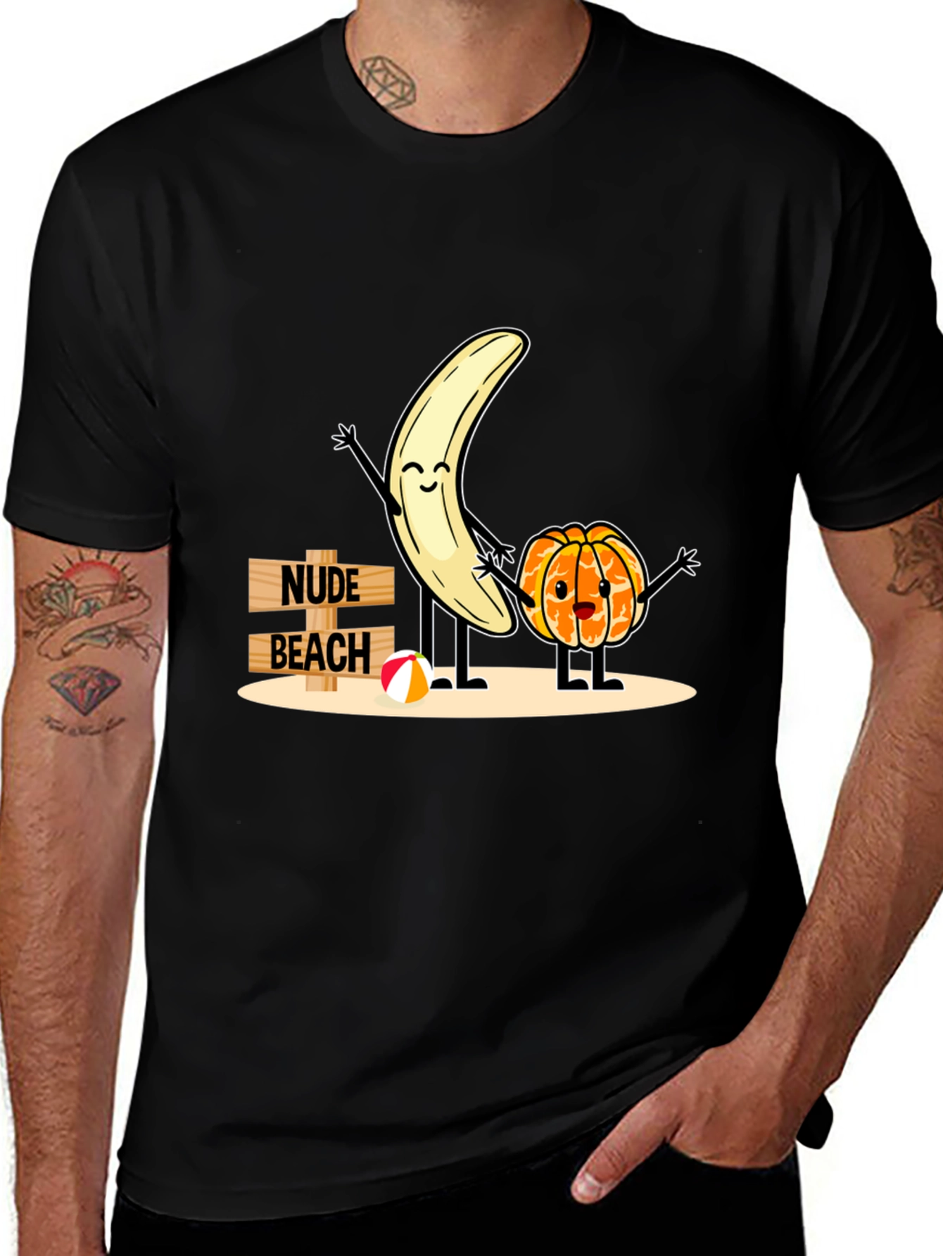 Variant 7 of Nude Beach Banana Orange T-Shirt