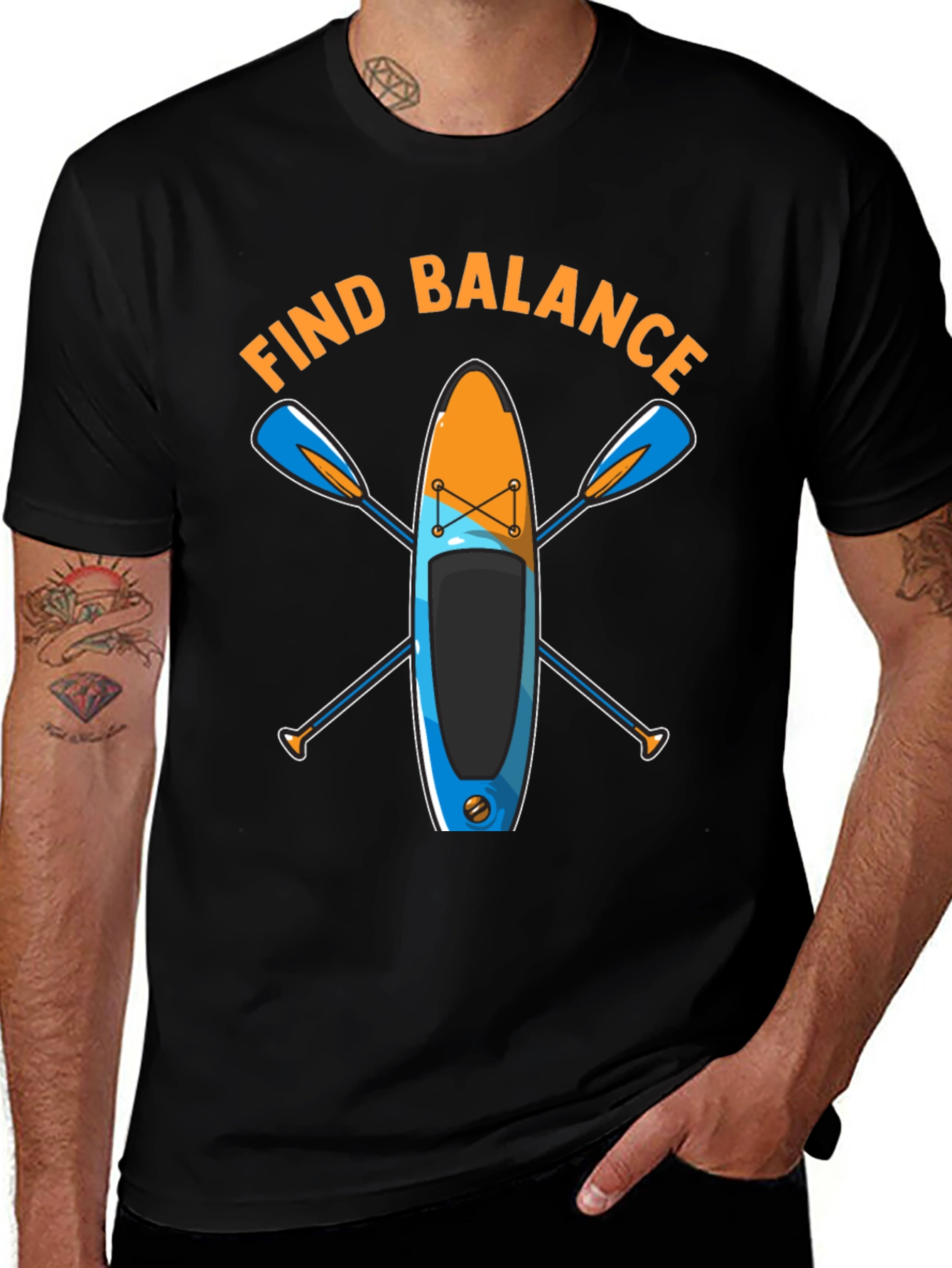 Variant 10 of Find Balance Paddle Boarding Graphic Tee