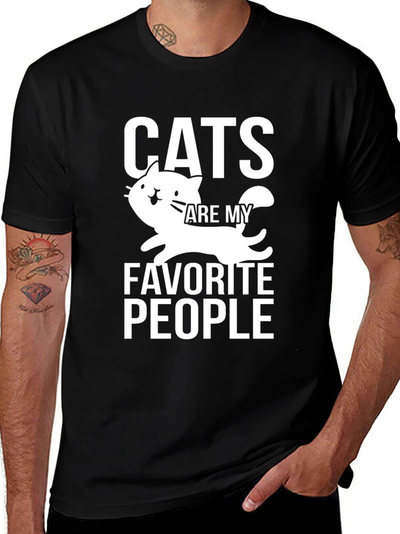 Variant 17 of Cats Are My Favorite People Graphic Tee