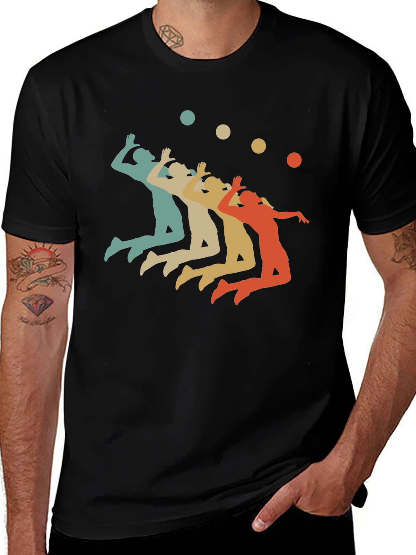 Variant 14 of Volleyball Retro Graphic T-Shirt