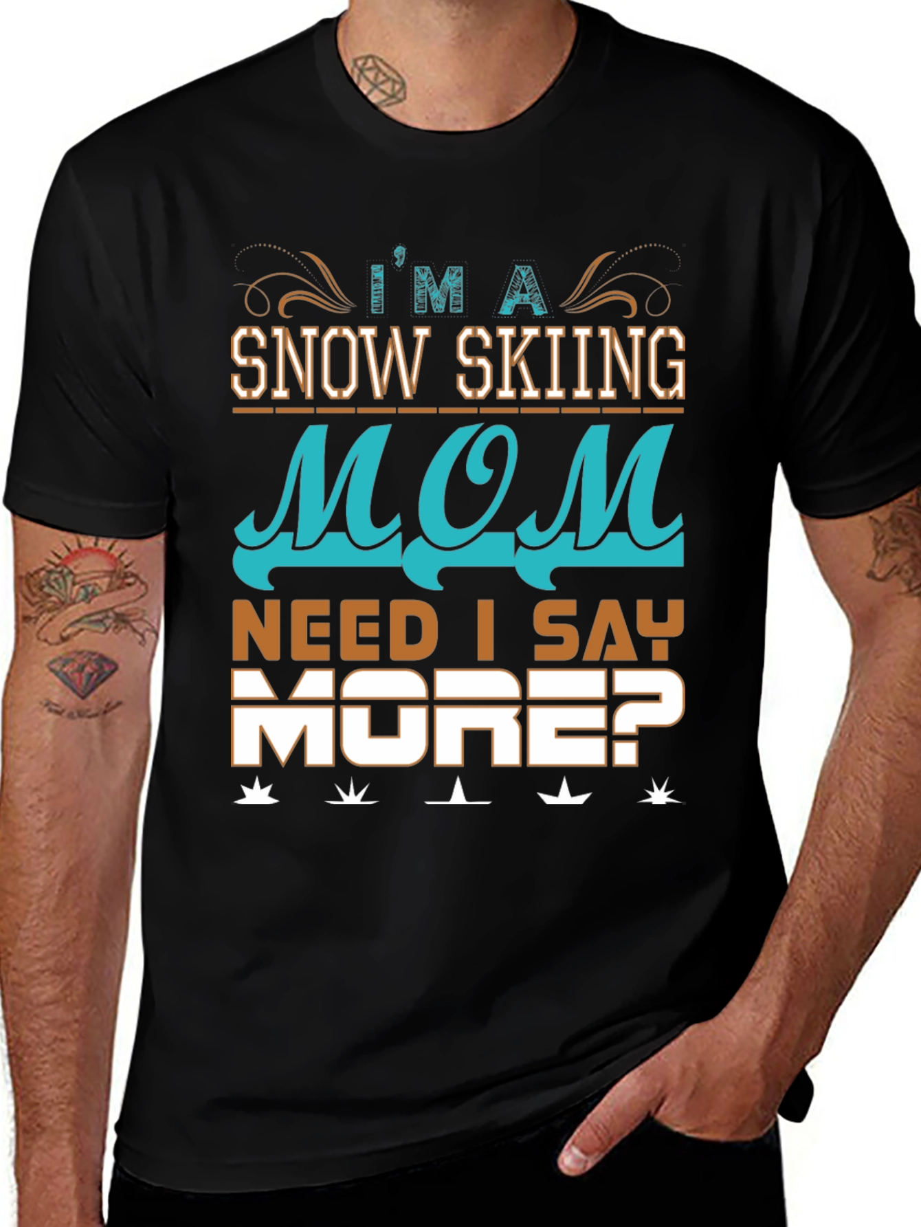 Variant 8 of Snow Skiing Mom T-Shirt - Perfect for Winter Sport Lovers
