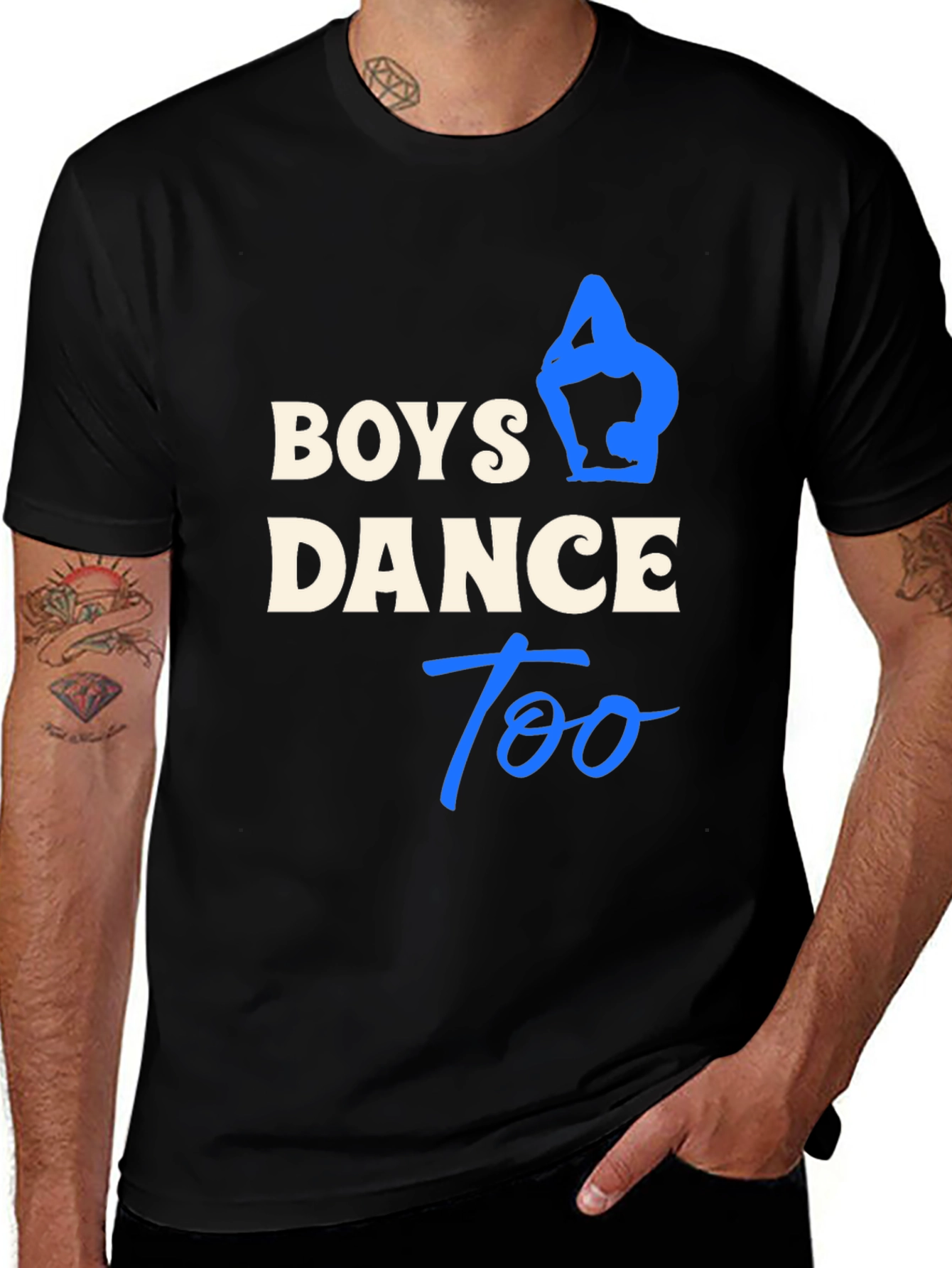 Variant 8 of Boys Dance Too Black T-Shirt