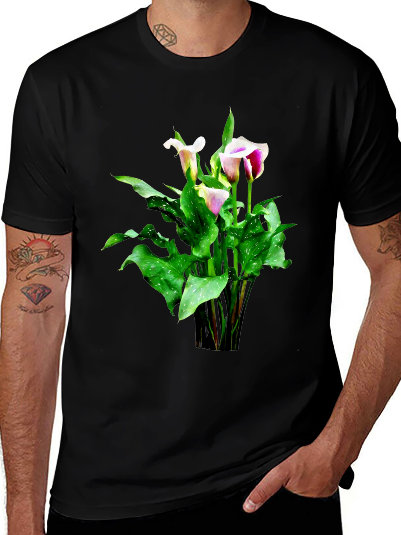 Variant 11 of Floral Graphic Tee - Calla Lily Design