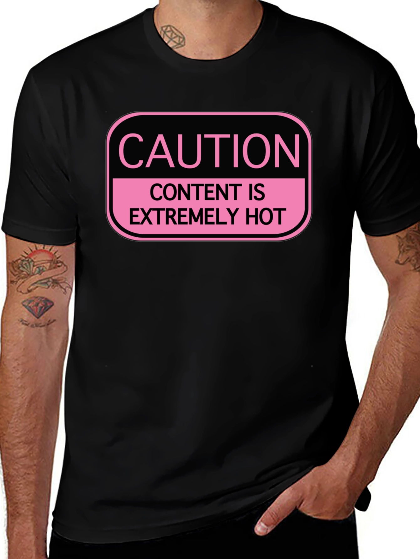 Variant 29 of Caution: Extremely Hot Content T-Shirt
