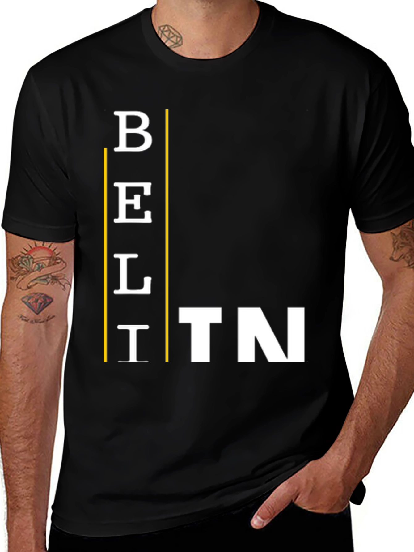 Variant 6 of BELITN Graphic Tee - Black Cotton Blend