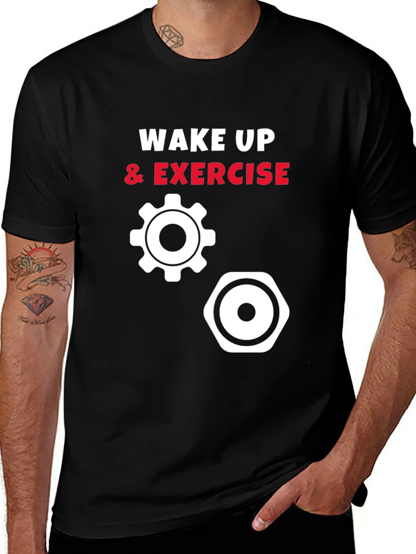 Variant 20 of Wake Up & Exercise Graphic Tee