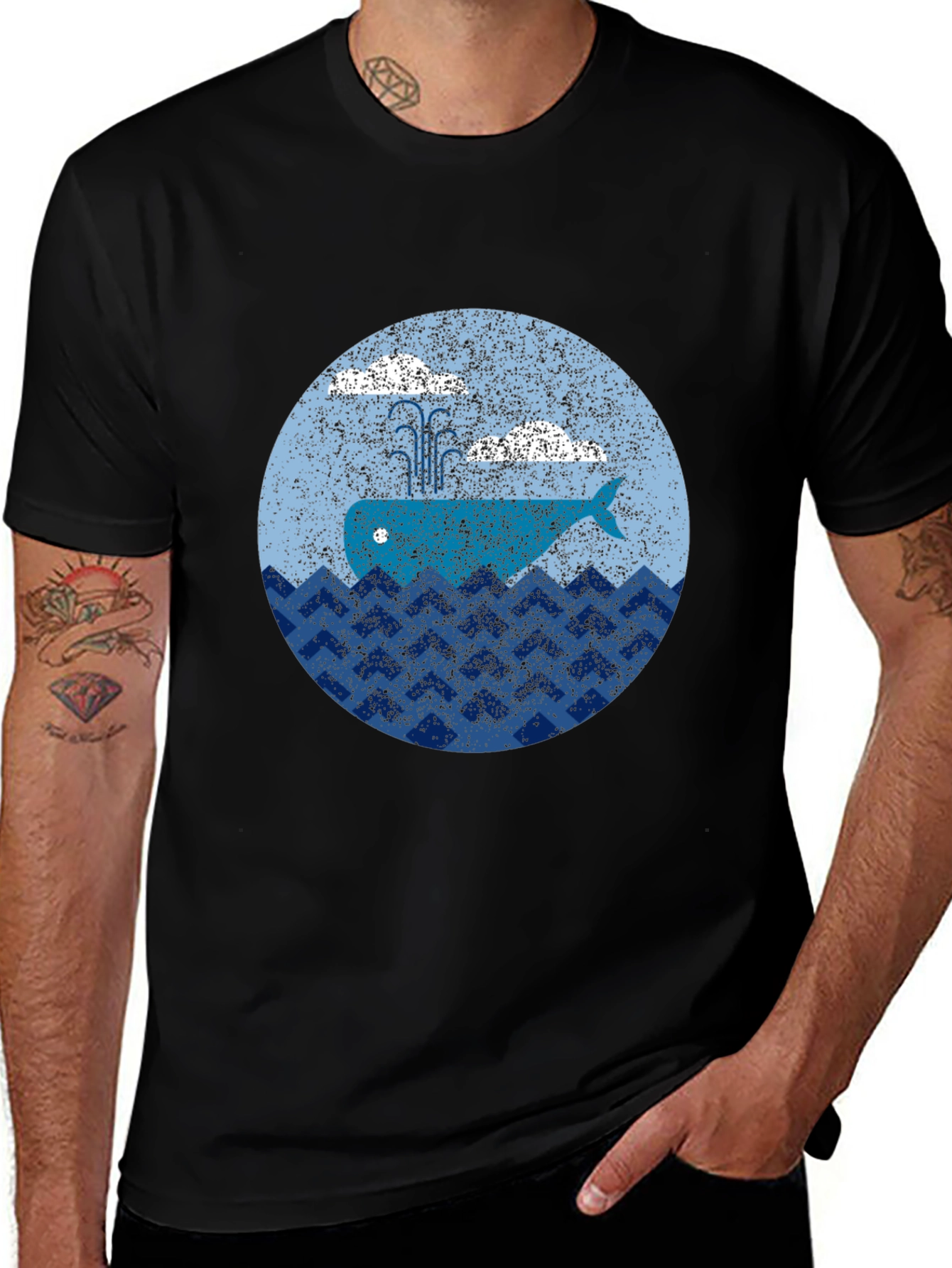 Variant 27 of Vintage Whale Graphic Tee - Eco-Friendly Style