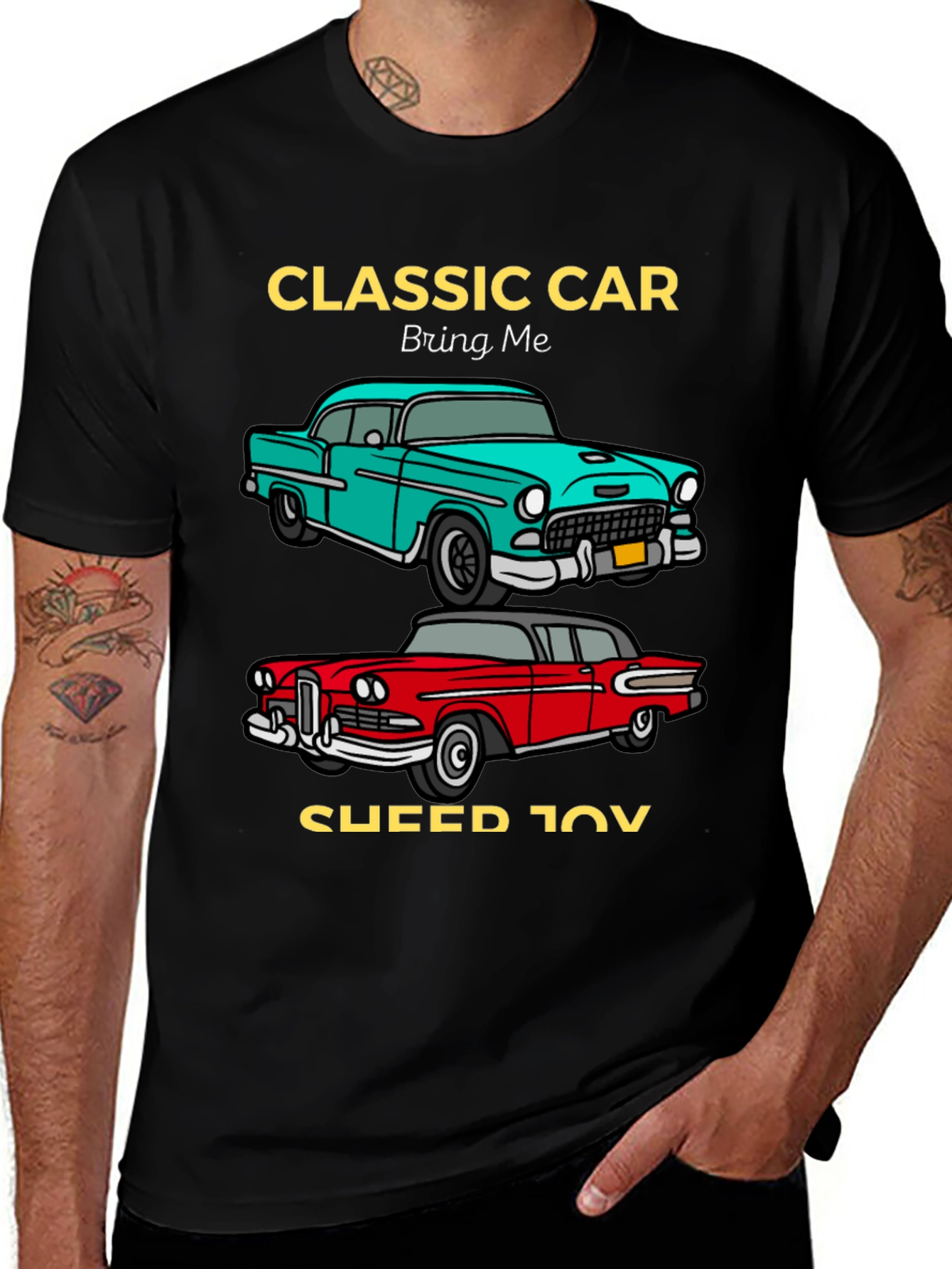 Variant 14 of Classic Car Graphic Tee - Retro Automotive Design