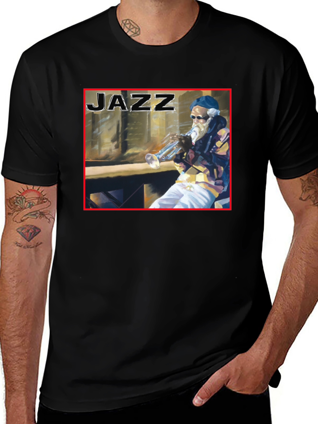 Variant 7 of Jazz Musician Graphic T-Shirt