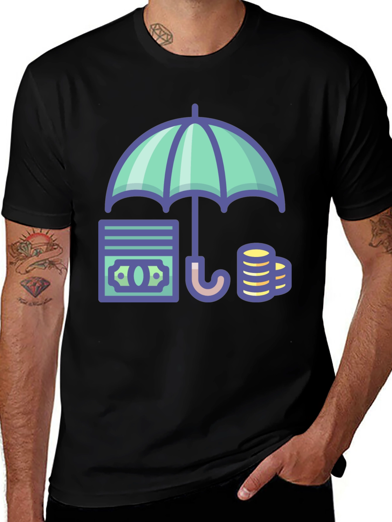 Variant 9 of Money Protection Black T-Shirt