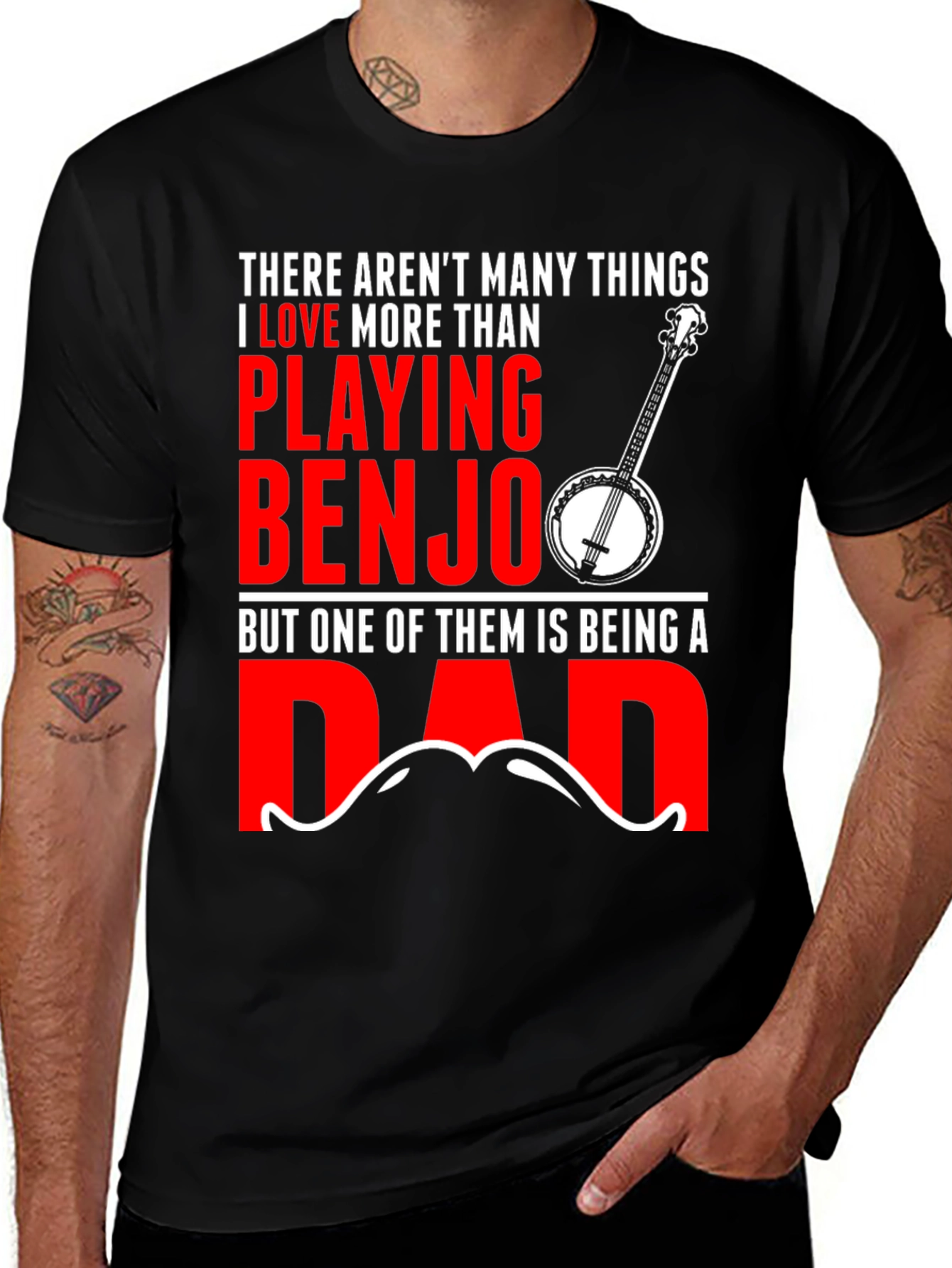 Banjo Playing Dad T-Shirt