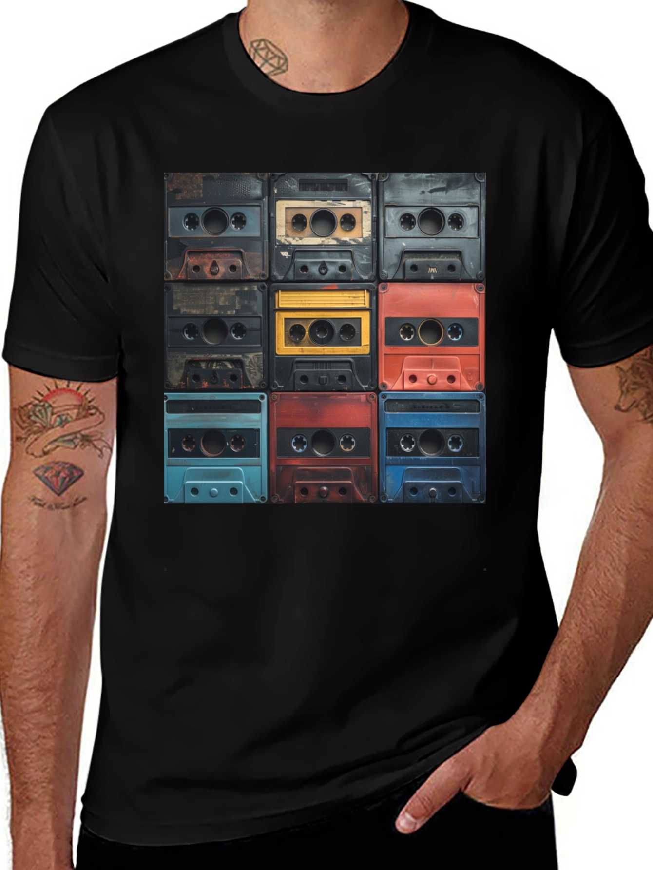 Variant 25 of Retro Cassette Tape Graphic Tee