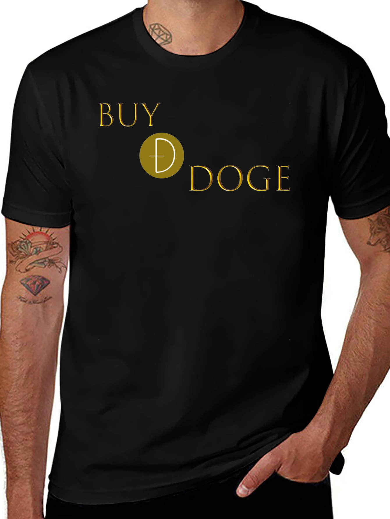 Variant 16 of Buy Doge Black T-Shirt Crypto Meme