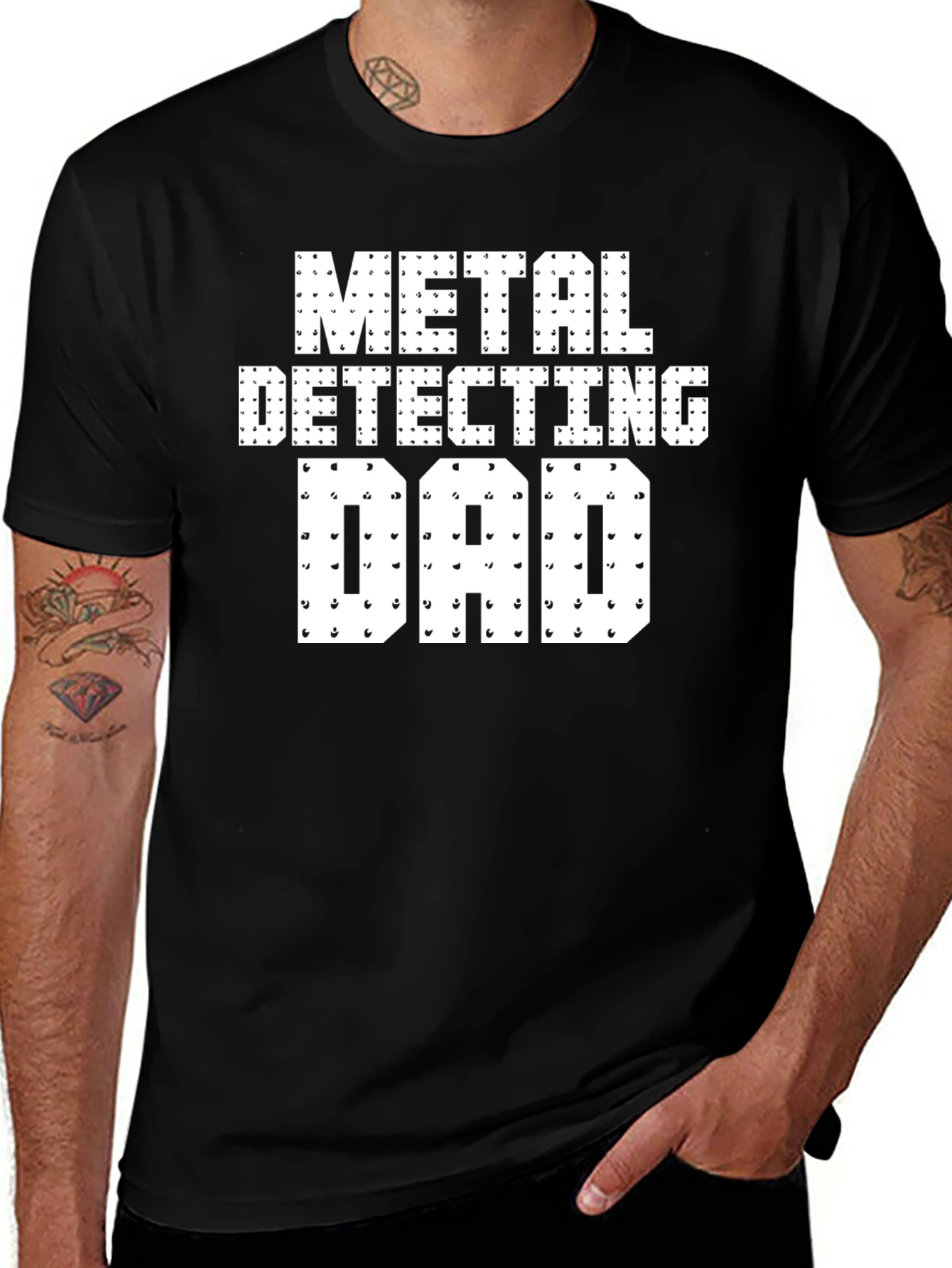 Variant 11 of Metal Detecting Dad T-Shirt - Black