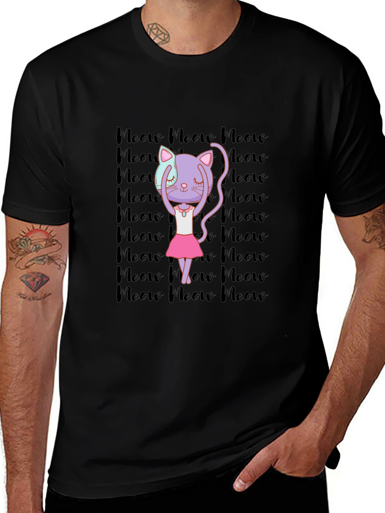 Variant 25 of Cute Cat Ballerina T-Shirt - Meow